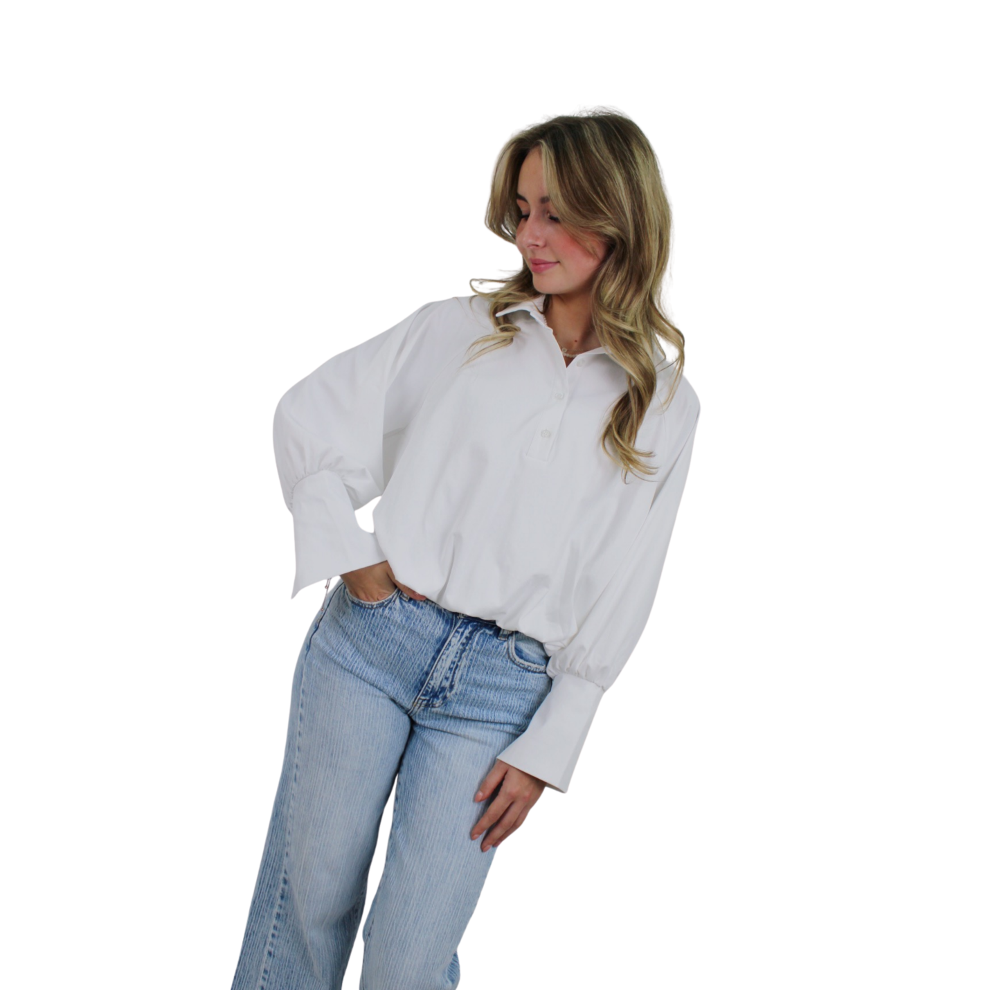 BASIC POF BLOUSE | WHITE - S/M