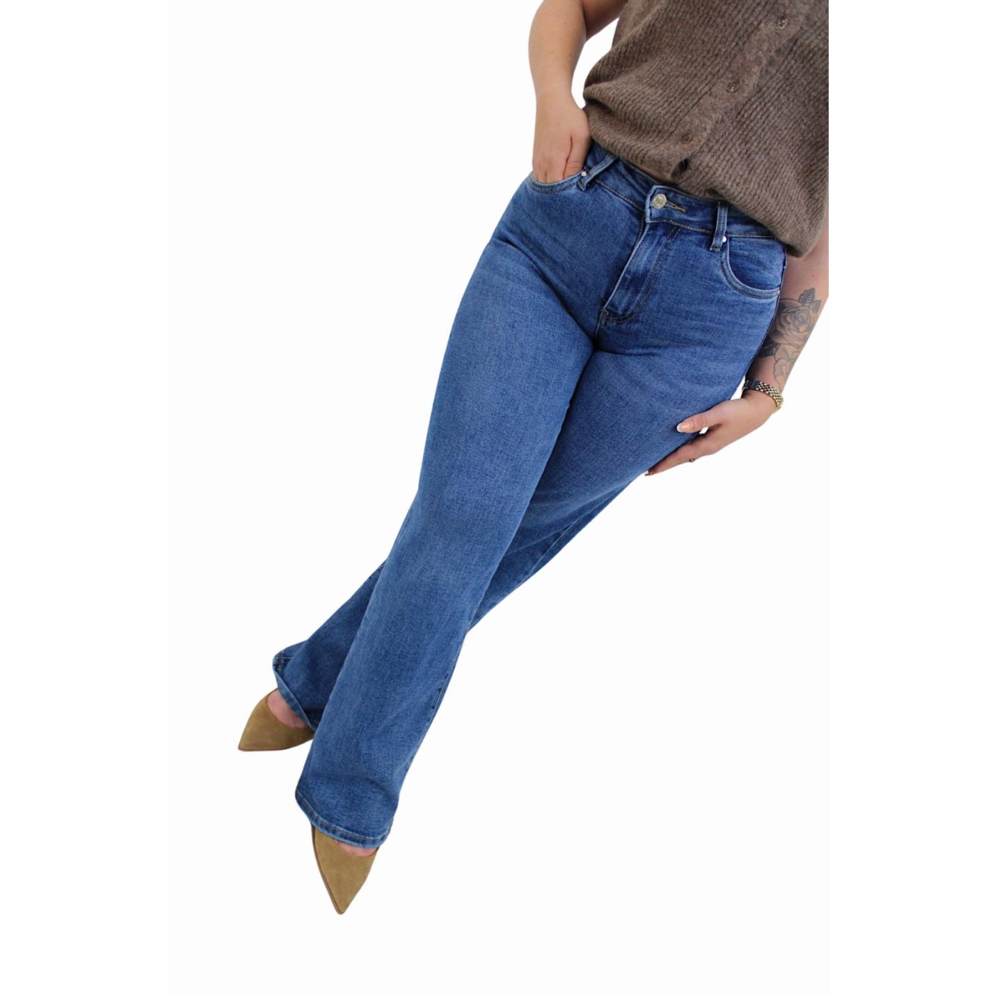 GOODIES WIDE LEG JEANS DJ2512 | DARK BLUE - 34(XS)