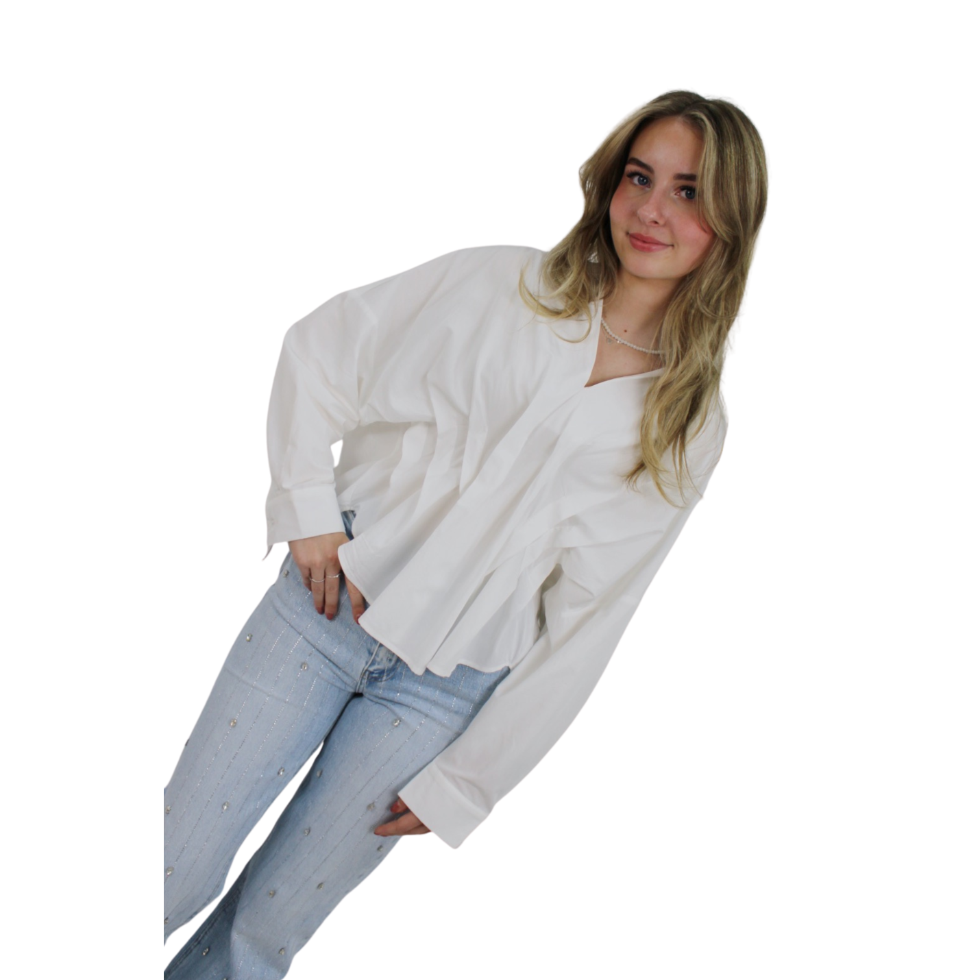 SOPHIA BASIC BLOUSE | WHITE - S/M