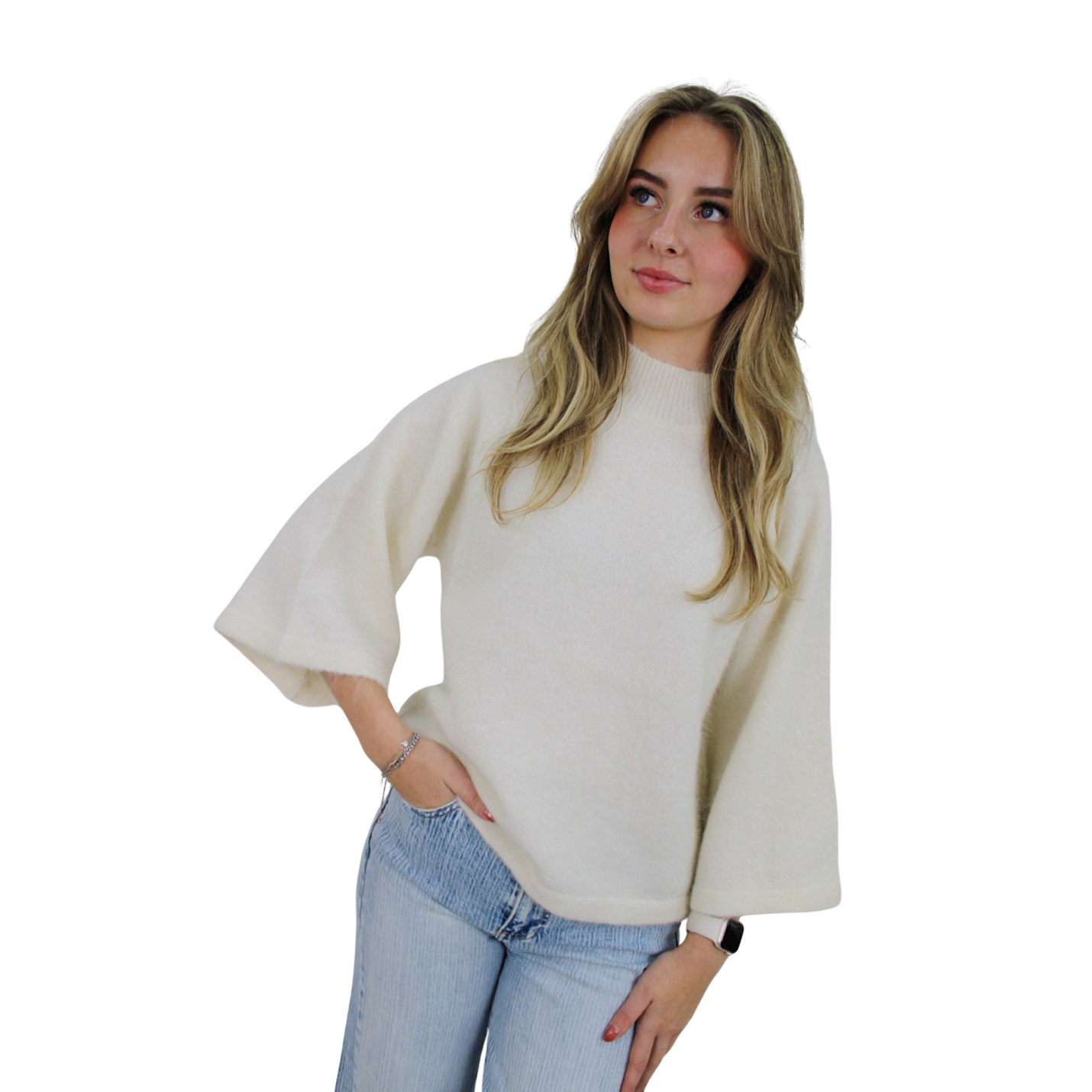 (PRE-ORDER MA 12 JAN) CLASSY SOFT FLAIR KNIT | VANILLA; Afbeelding: 3