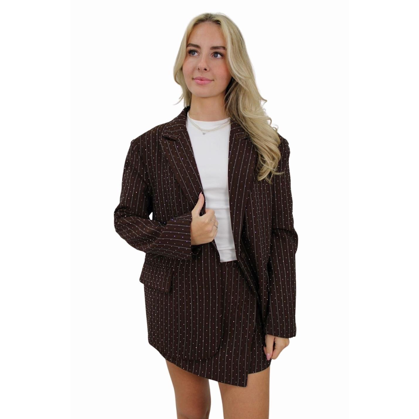 IVIVI GLITTER SKORT | BROWN - S/M; Afbeelding: 3