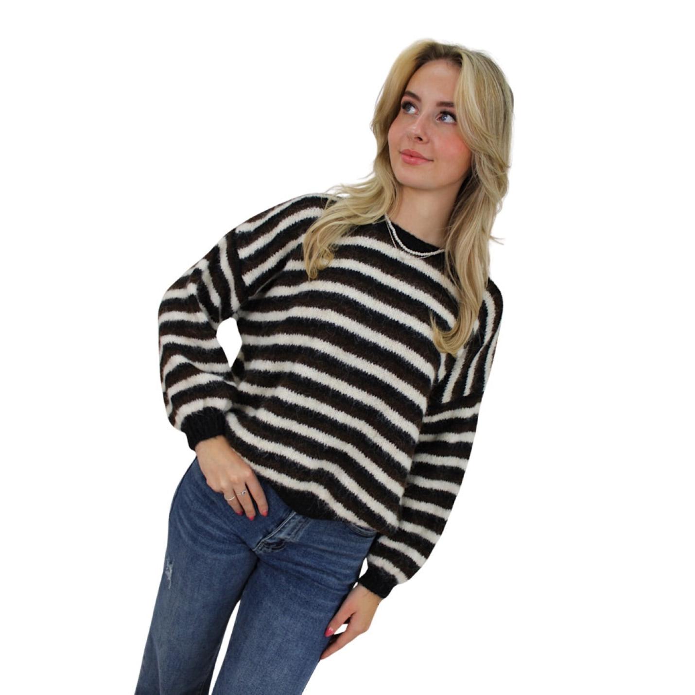 STRIPED COMFY KNIT | BLACK