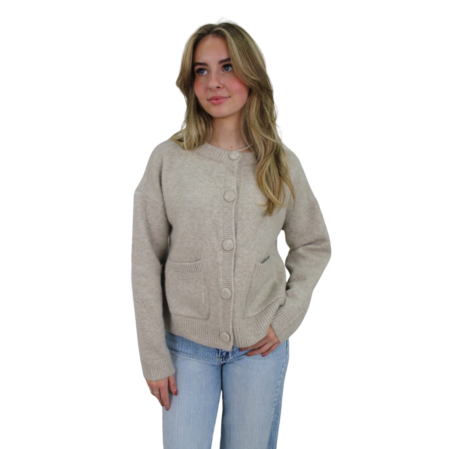 LUNA SOFT CARDIGAN | LIGHT TAUPE - S/M