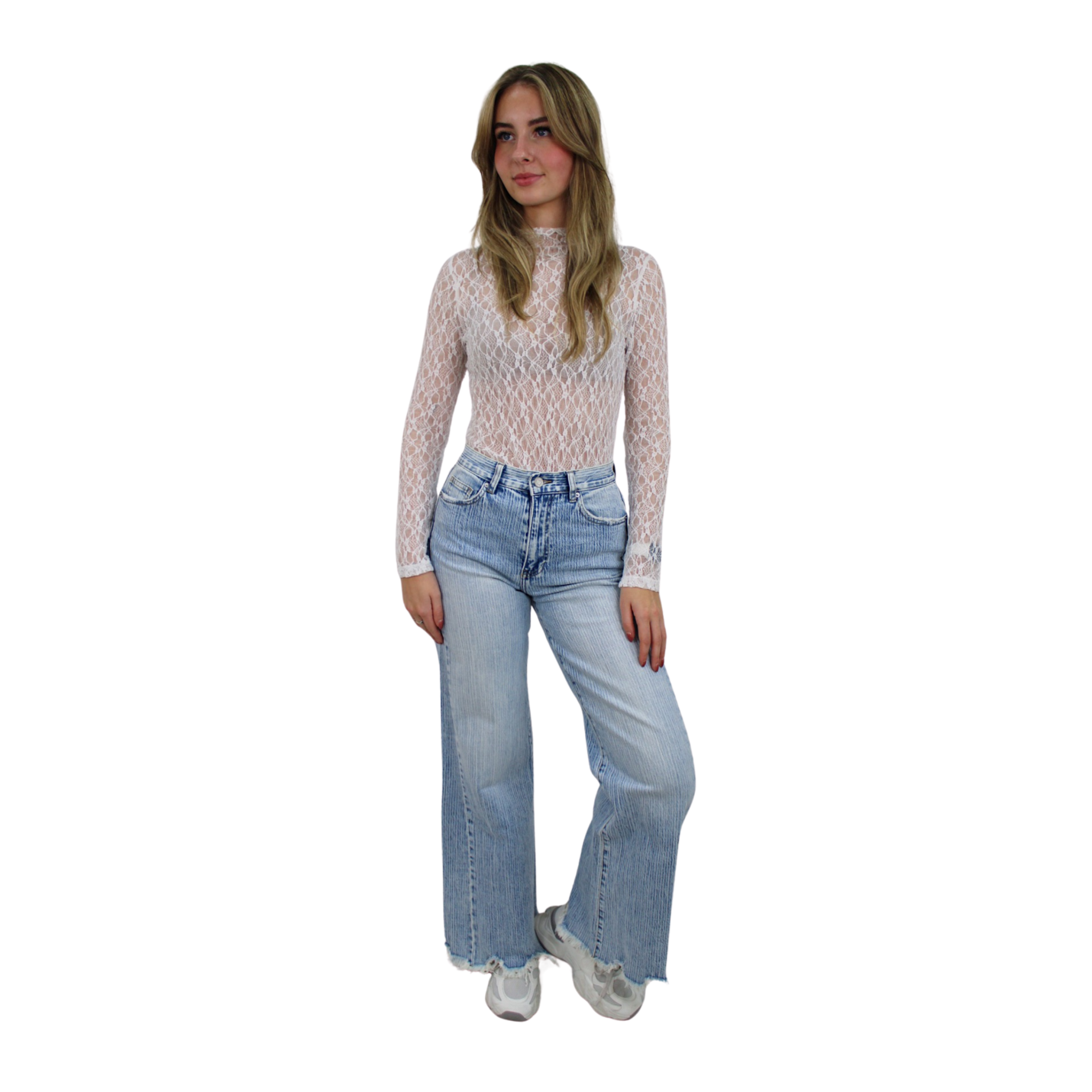 QUEEN HEARTS STRIPED WIDE LEG JEANS | W3720 - 34/XS; Afbeelding: 3
