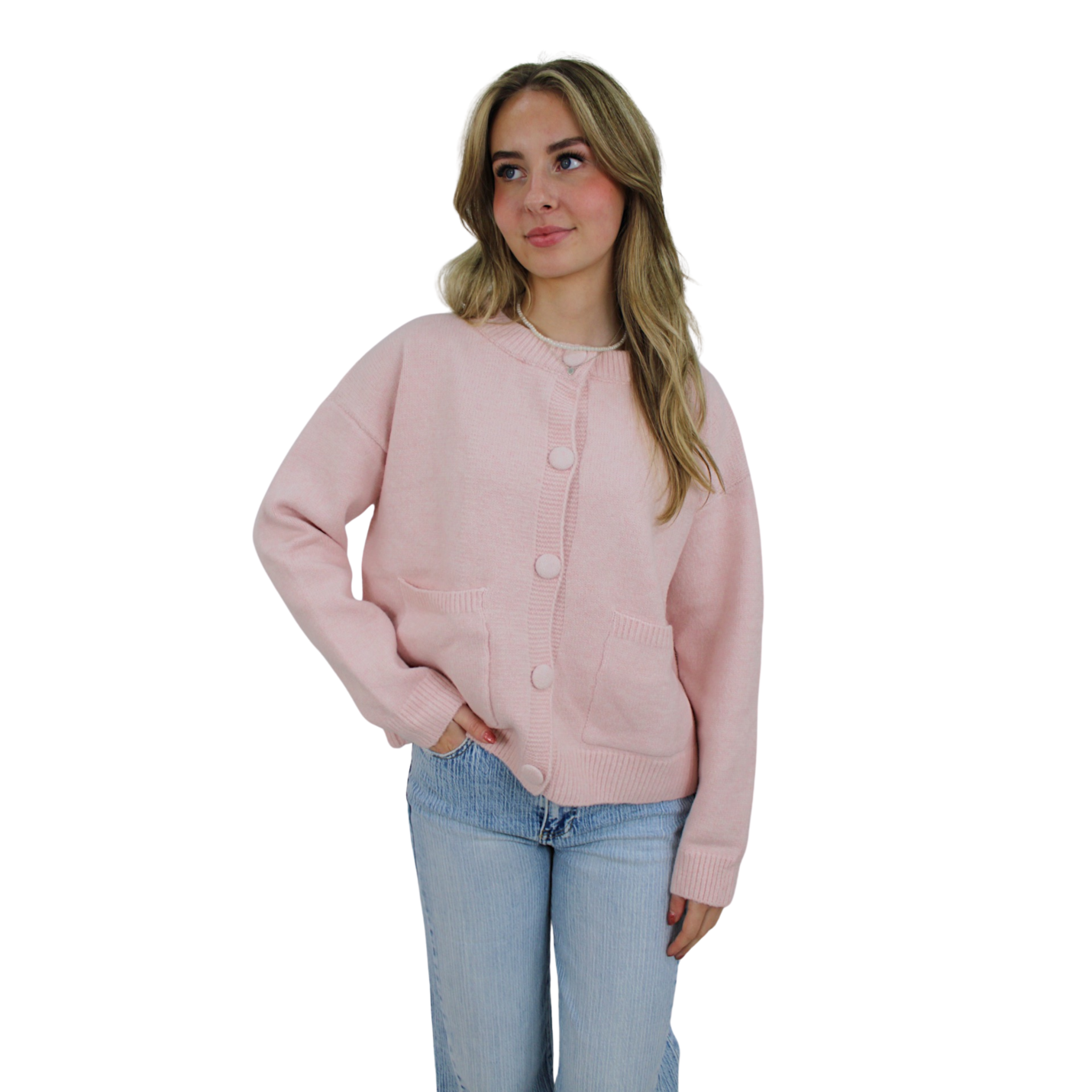 LUNA SOFT CARDIGAN | BLUSH - S/M