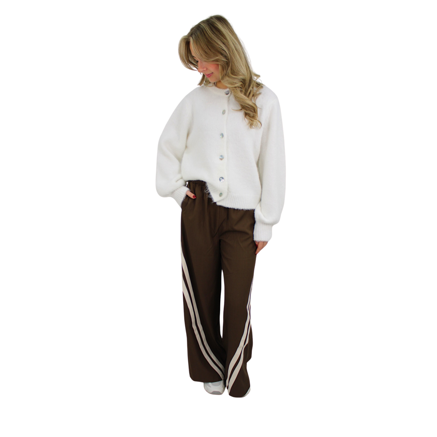 SOFT BASIC CARDIGAN | WHITE - S/M; Afbeelding: 2