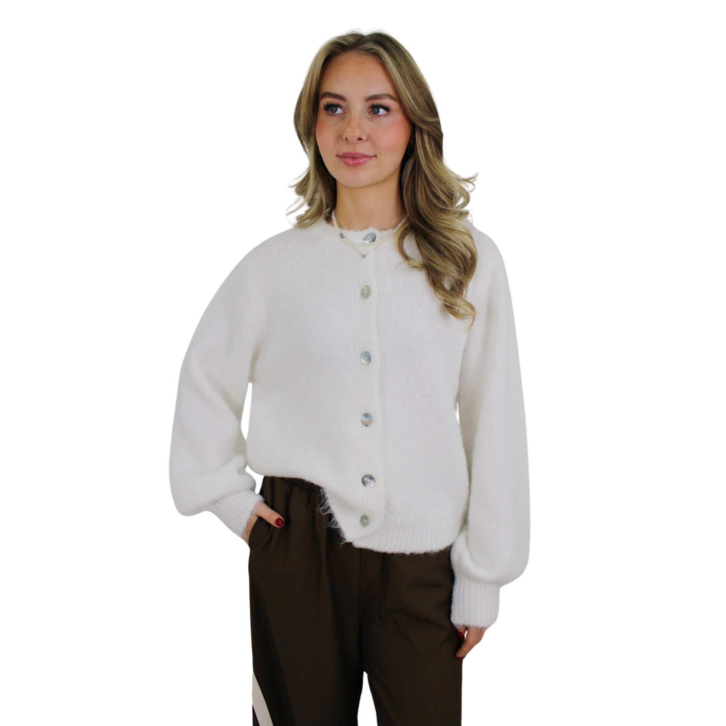 SOFT BASIC CARDIGAN | WHITE - S/M