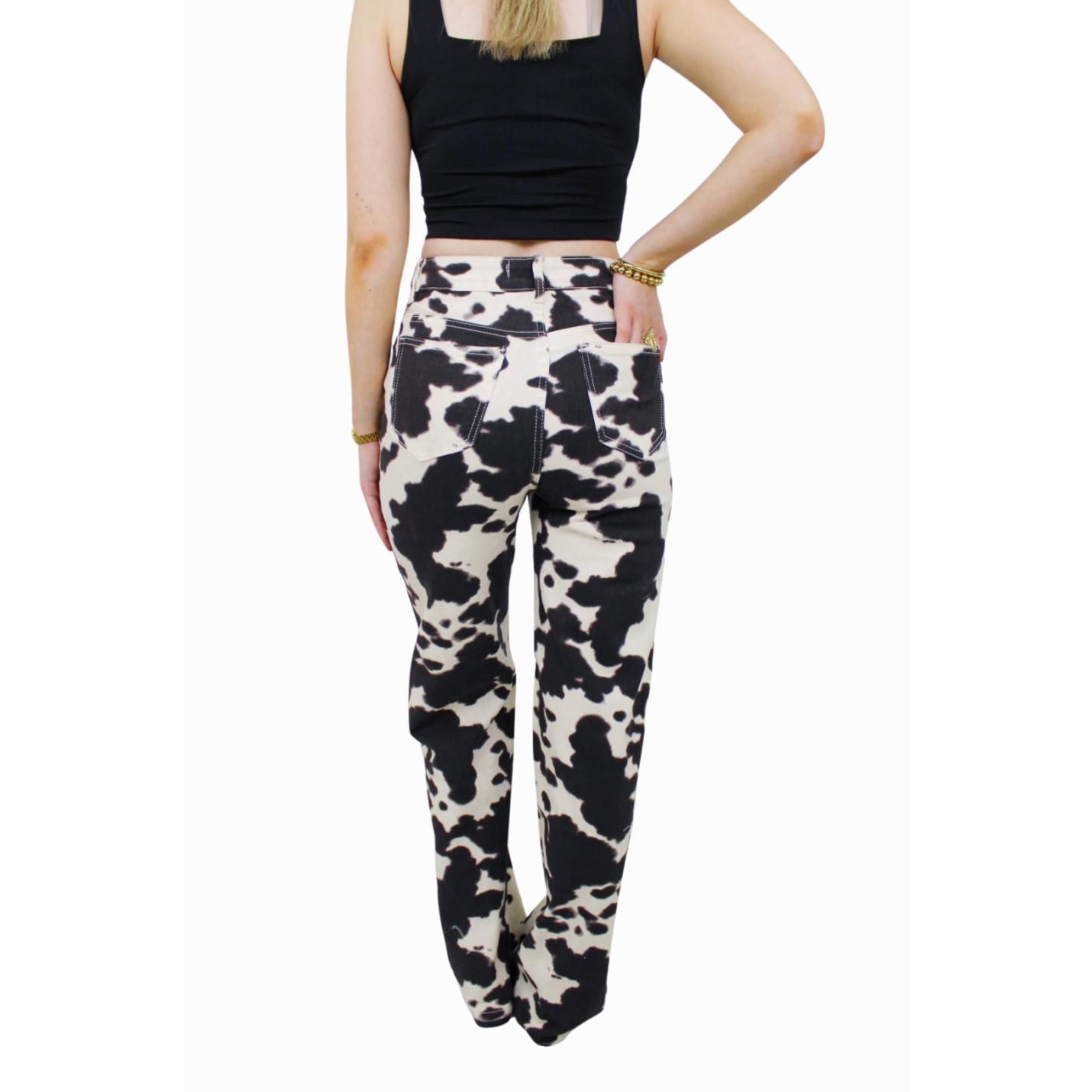 COW WIDE LEG JEANS - H960 | BROWN/WHITE - 34/XS; Afbeelding: 2