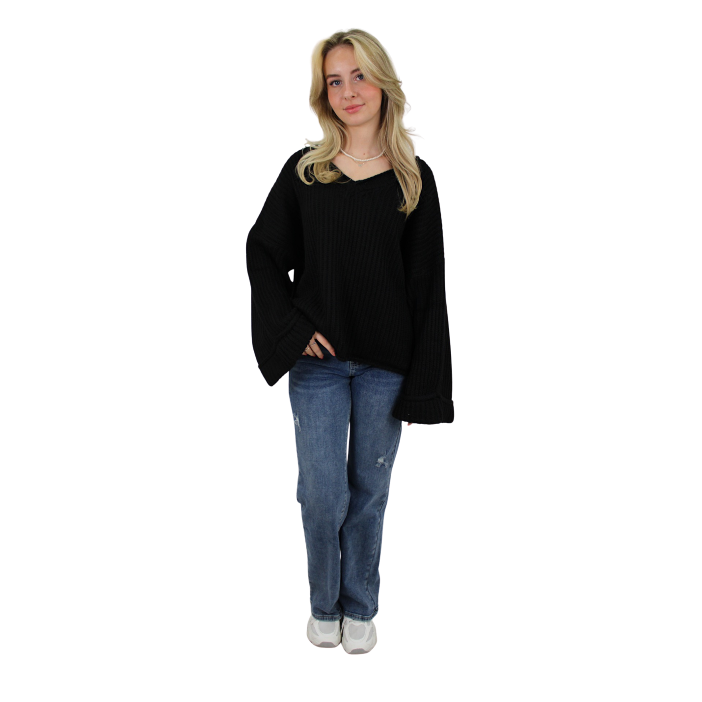 VICKY OVERSIZED KNIT | BLACK; Afbeelding: 2