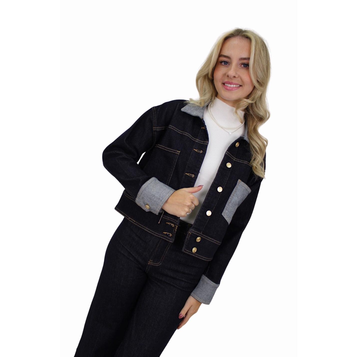 MARIVY DENIM JACKET MG-320-2| DARK BLUE - S/M; Afbeelding: 3