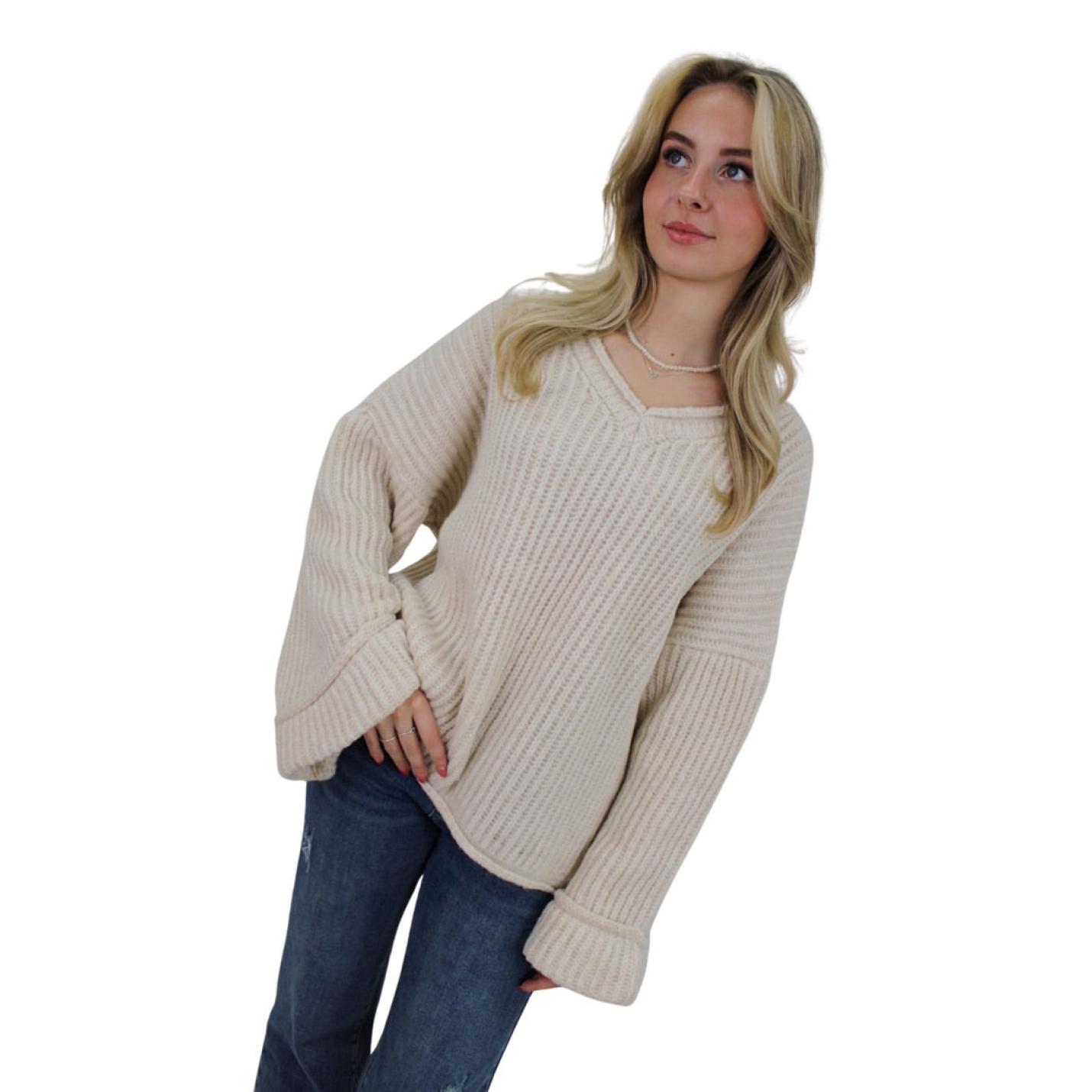 VICKY OVERSIZED KNIT | VANILLA; Afbeelding: 3