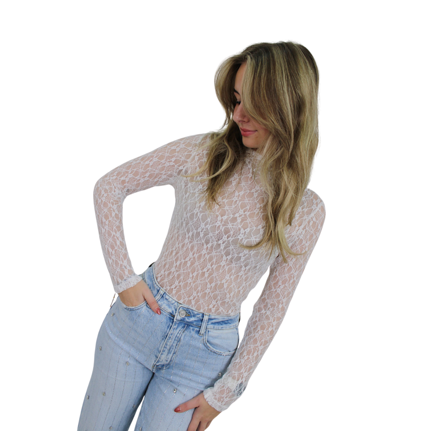 LEAH LACE TOP | WHITE; Afbeelding: 3