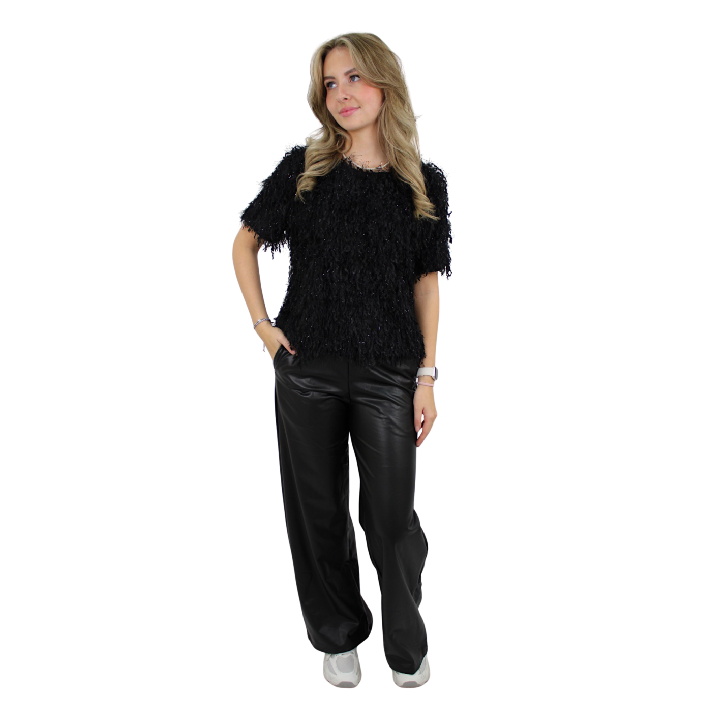 FEATHER TOP | BLACK - S/M; Afbeelding: 2