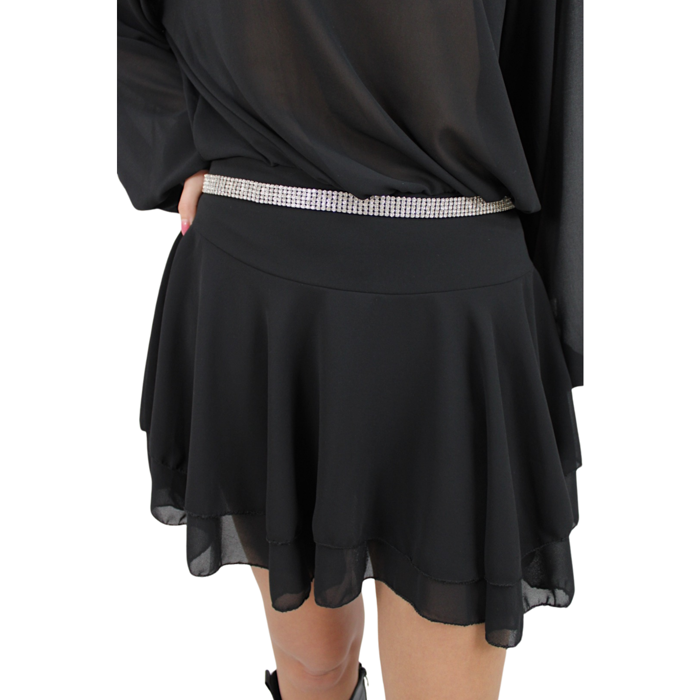 GLITTER BELT SQUARE | SILVER