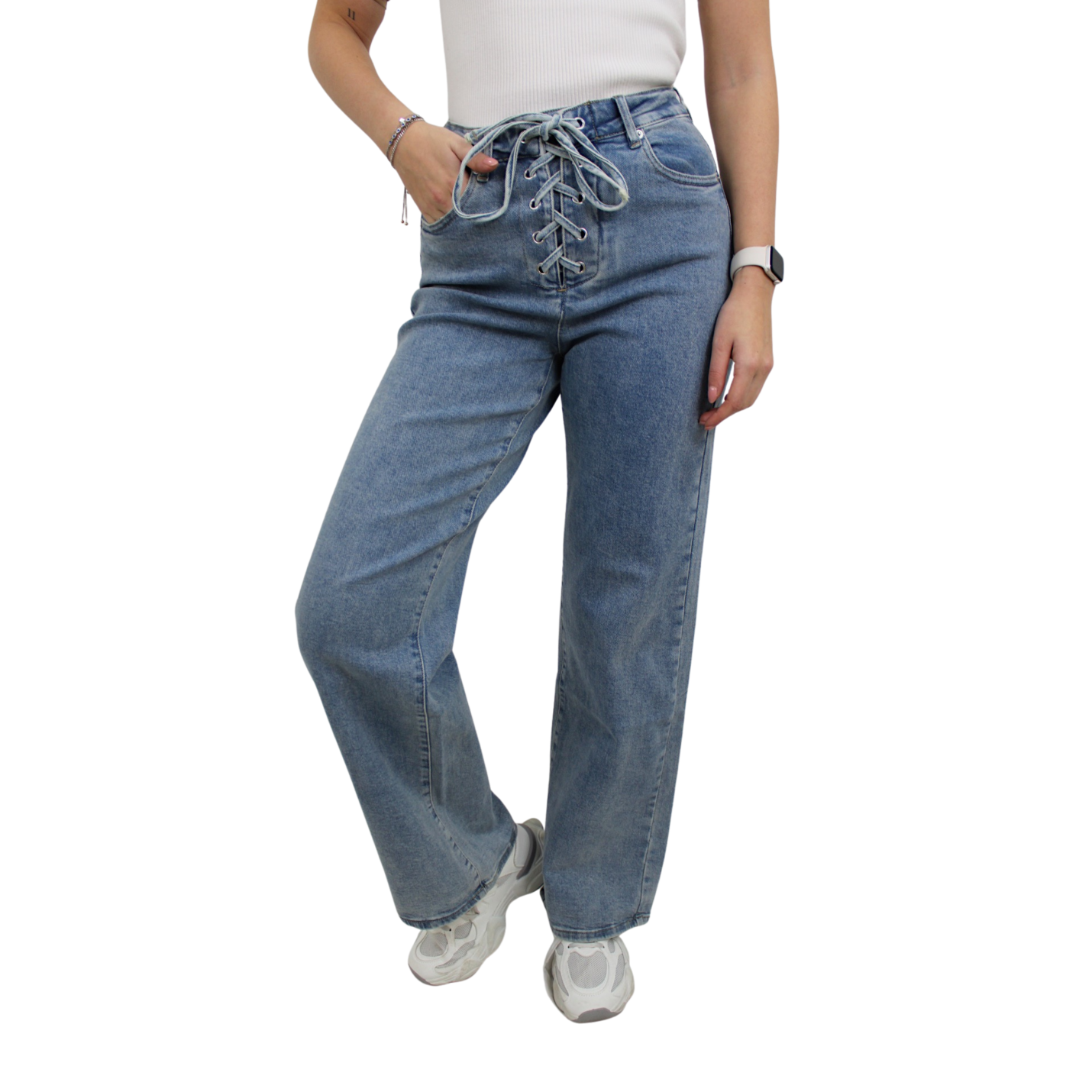 LAULIA BOW WIDE LEG JEANS | Y3367-2 - 34(XS)