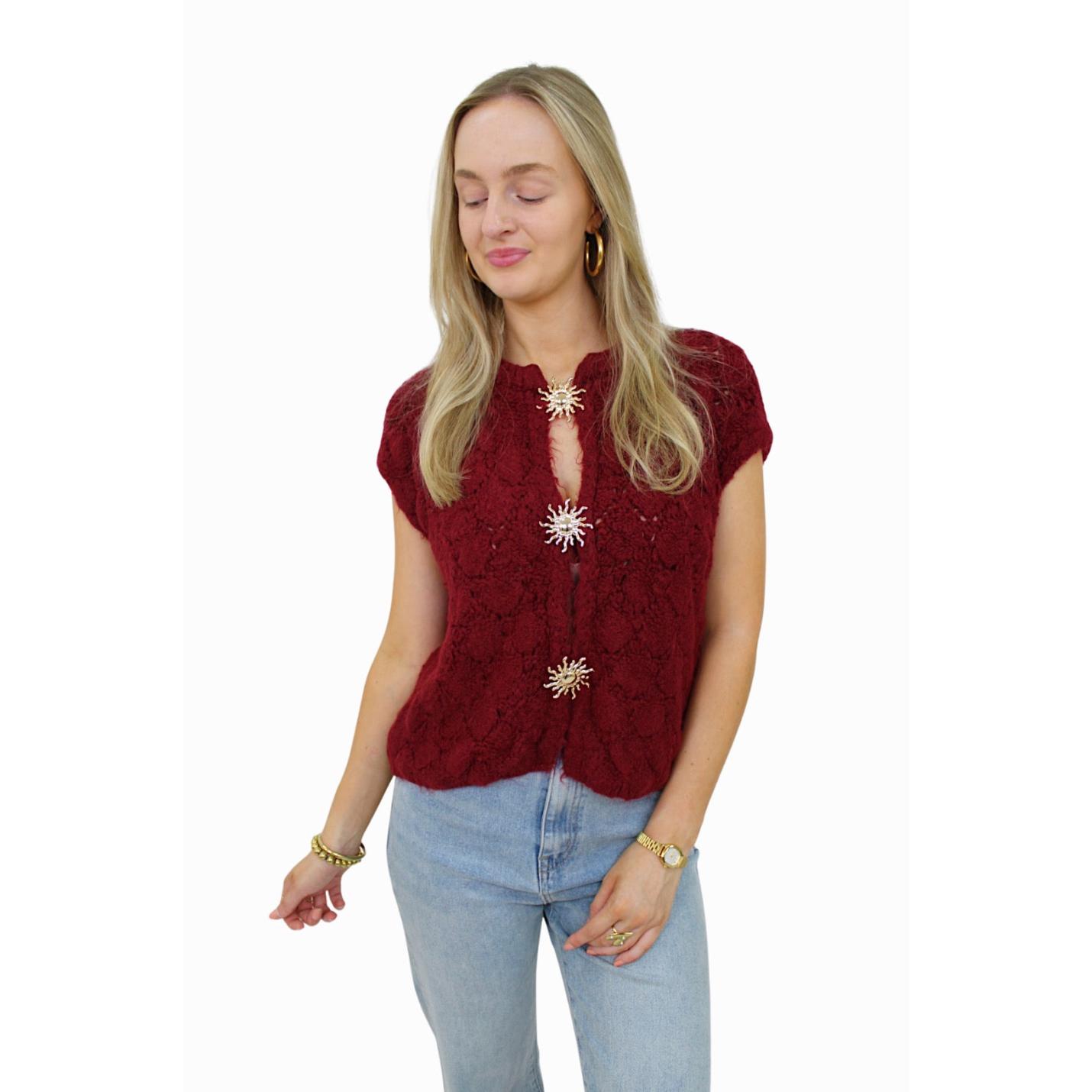 SUNNY SOFT GILET | BORDEAUX