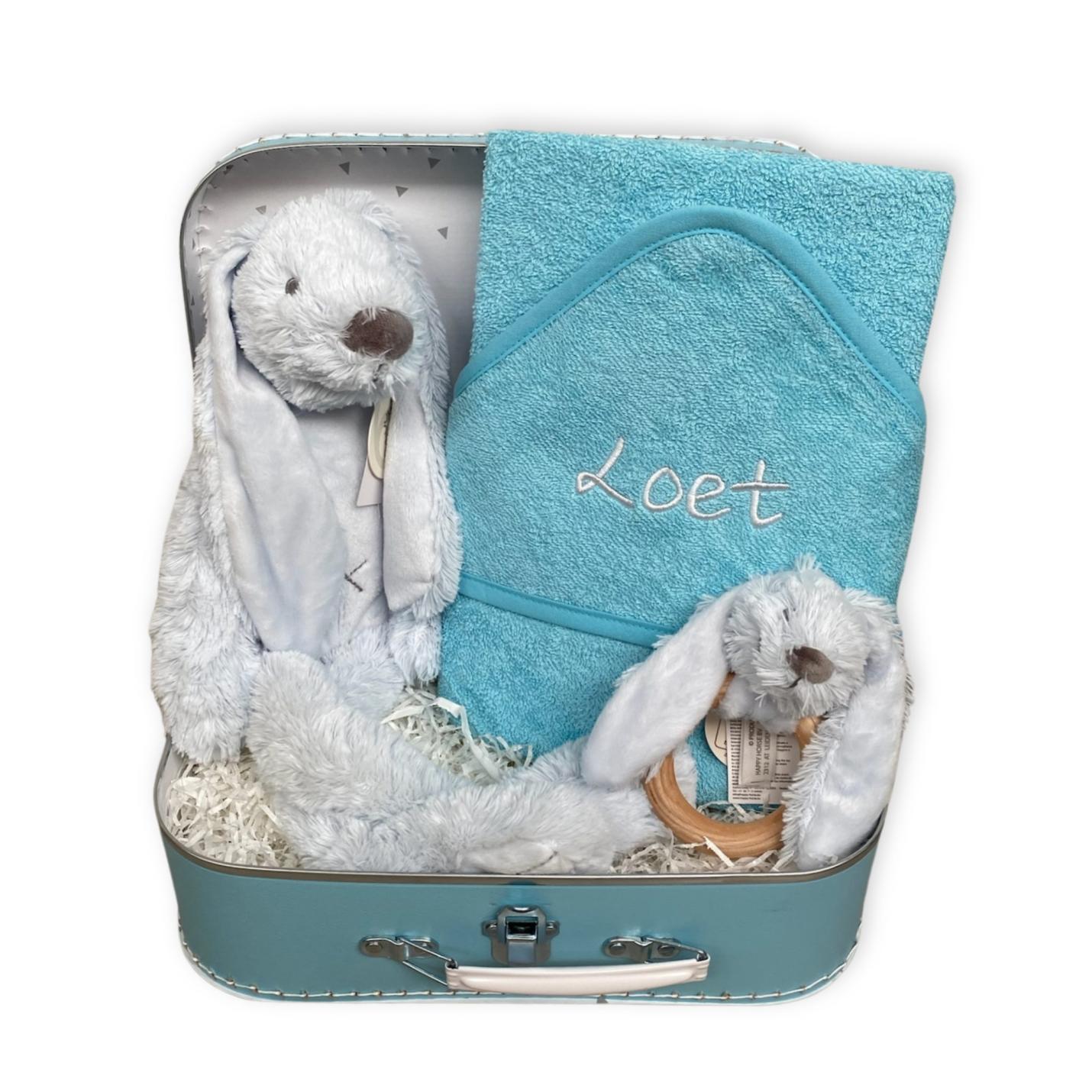 Kraamcadeau koffer Konijn Richie jongen | Happy Horse