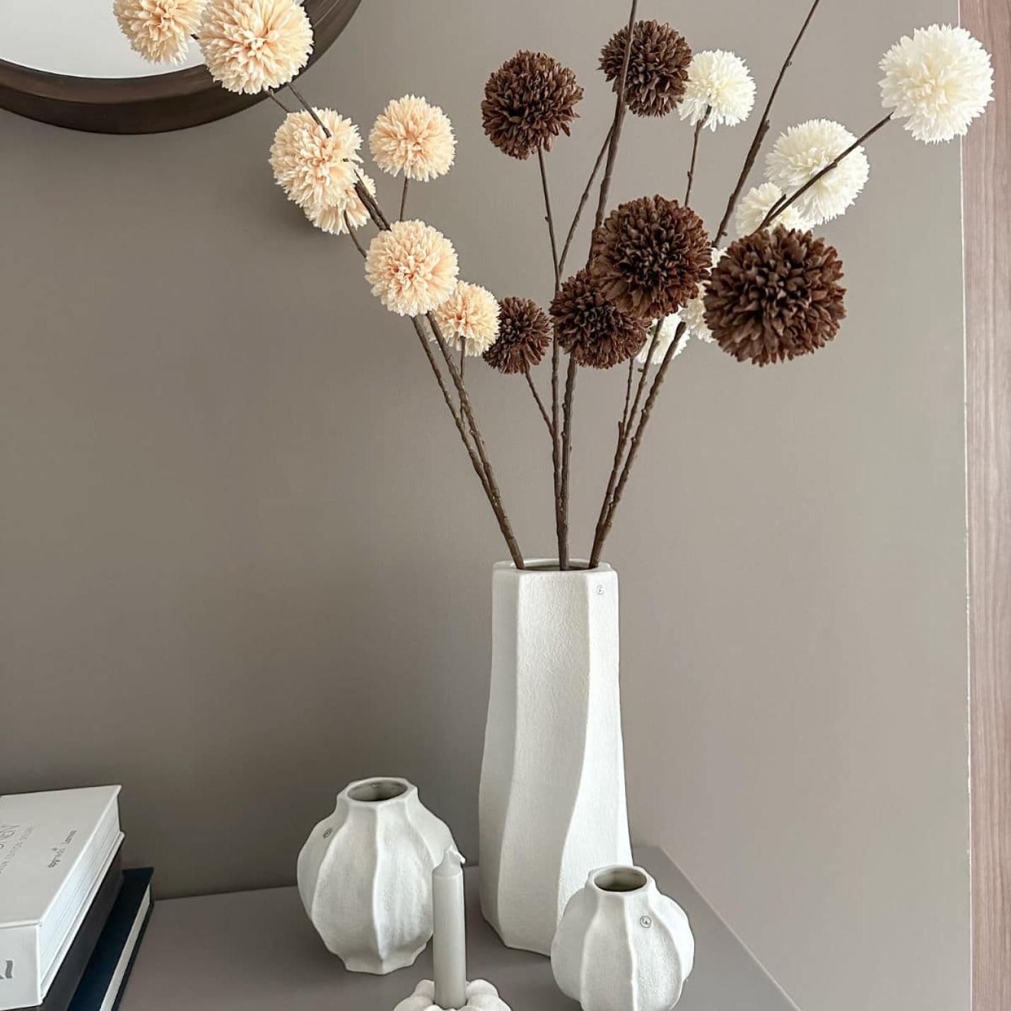 Zijdebloem Pompom tak M bruin; Afbeelding: 8