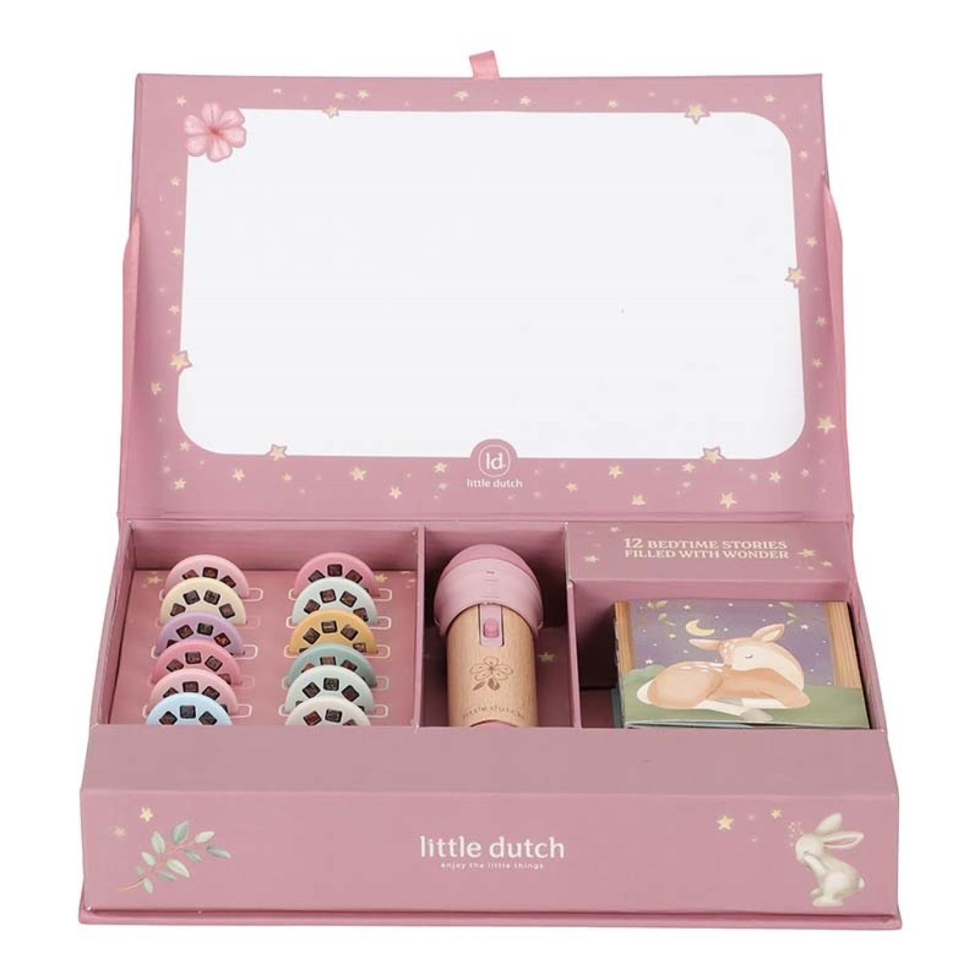 Little Dutch verhalen projector zaklamp - Roze; Afbeelding: 3