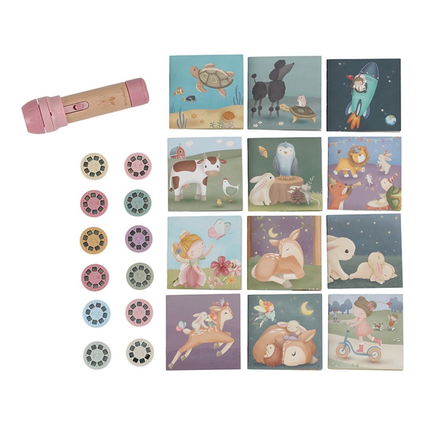 Little Dutch verhalen projector zaklamp - Roze; Afbeelding: 4