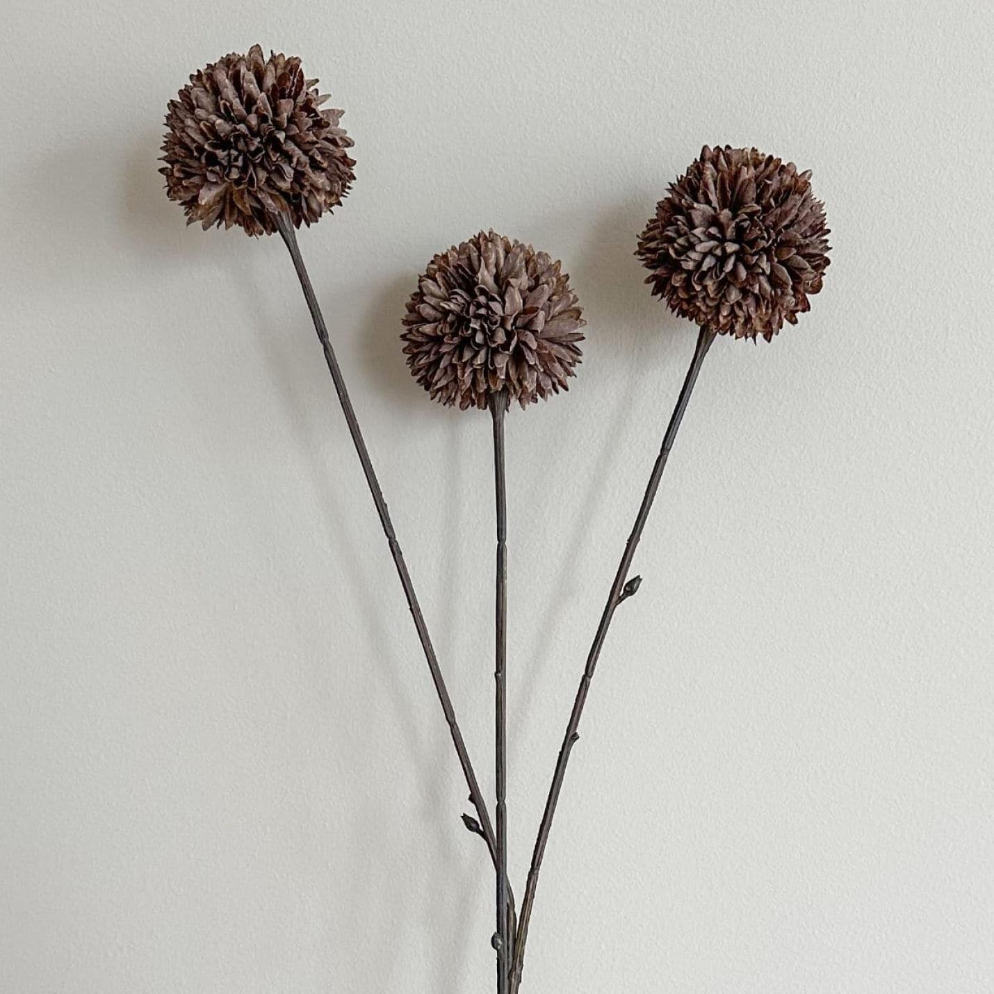 Zijdebloem tak Pompoen M bruin