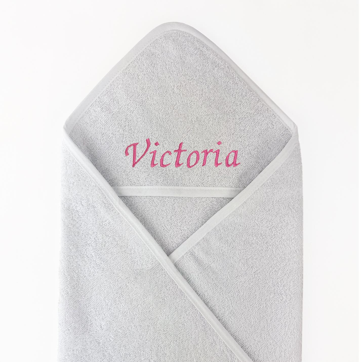 Badcape met naam - Zwart; Afbeelding: 4