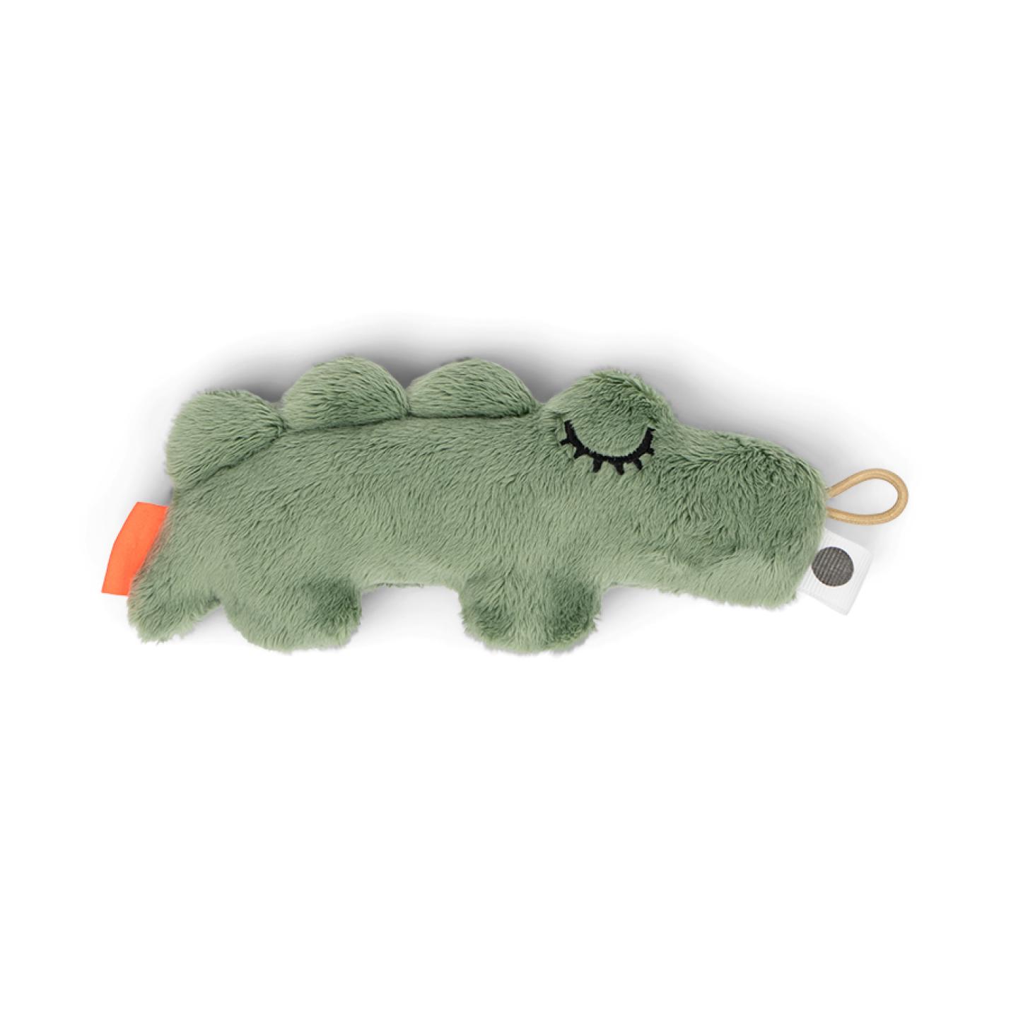 groene pluche krokodil rammelaar van done by deer