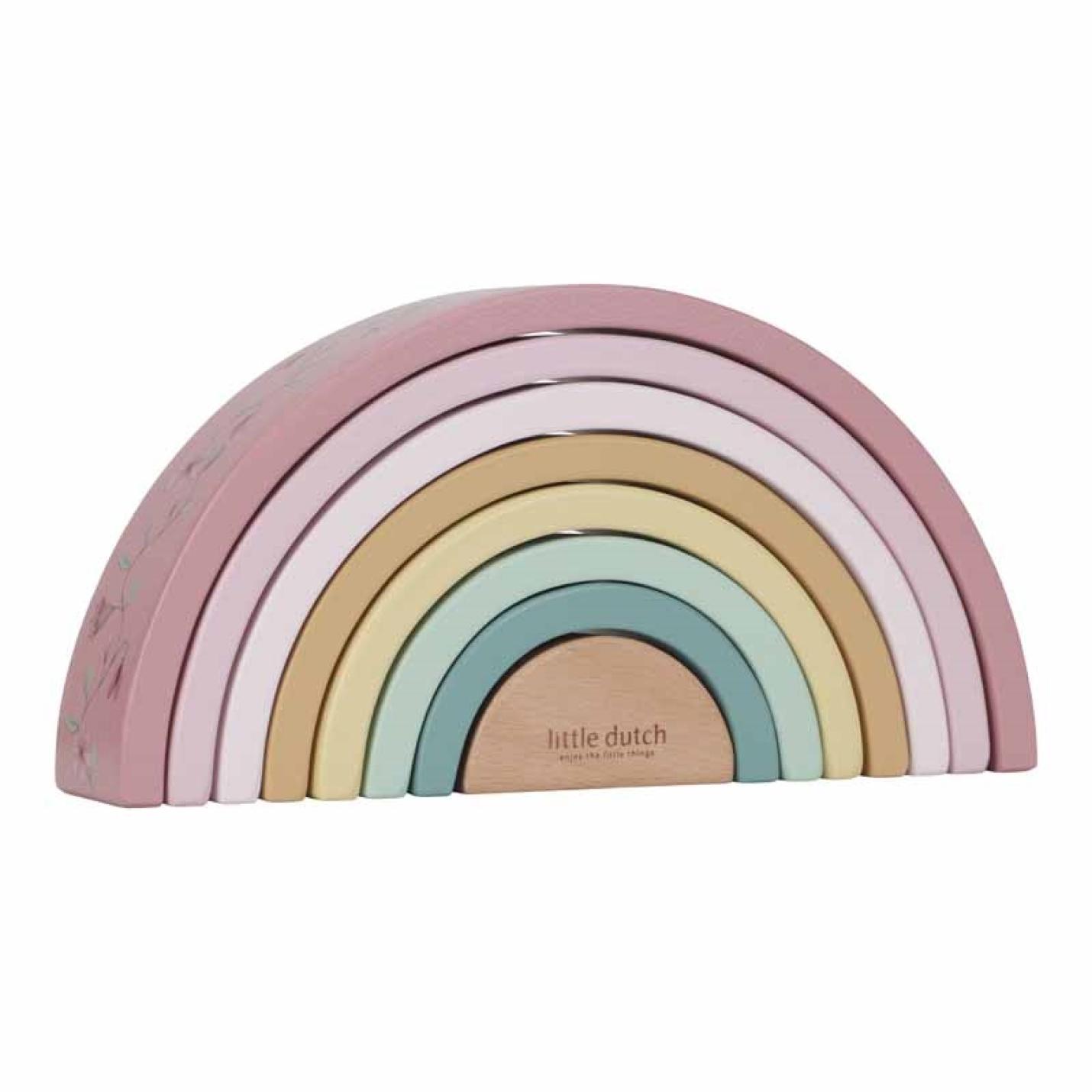 houten regenboog little dutch fairy garden roze