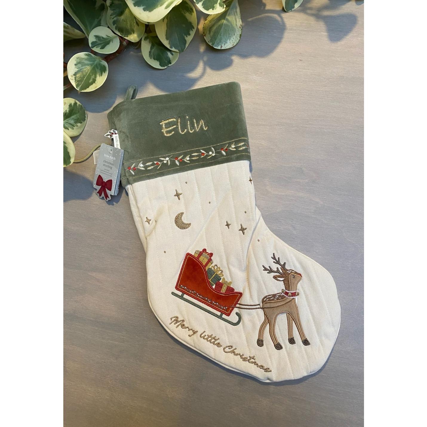 kerstsok met naam little dutch