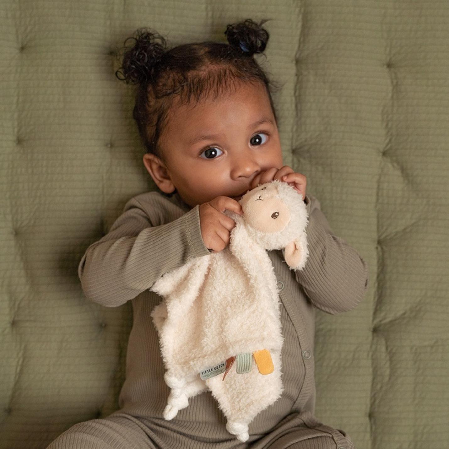 Knuffeldoekje Schaap met naam | Little Dutch; Afbeelding: 4