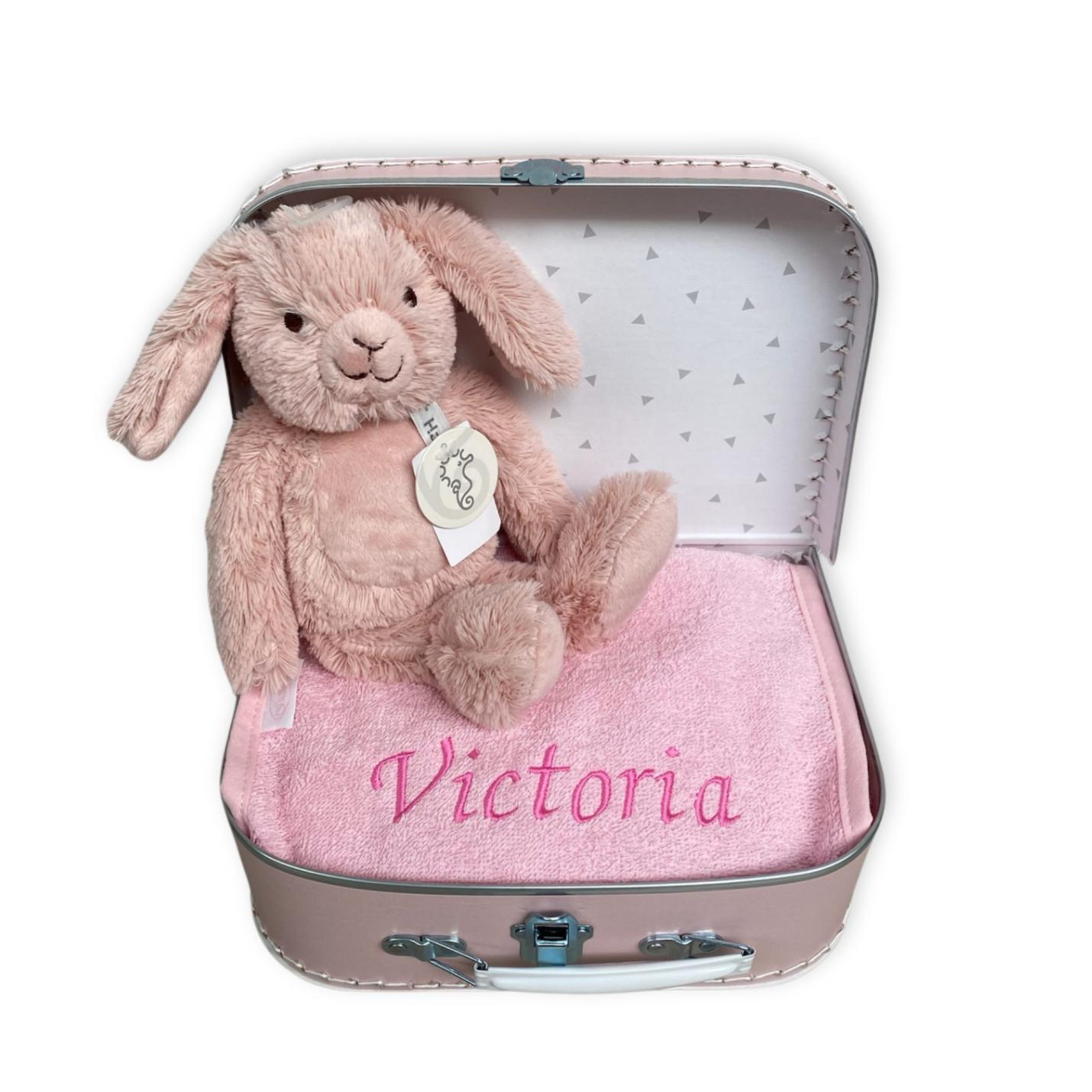 Kraamcadeau Koffer Rabbit Rosi | Stel zelf samen