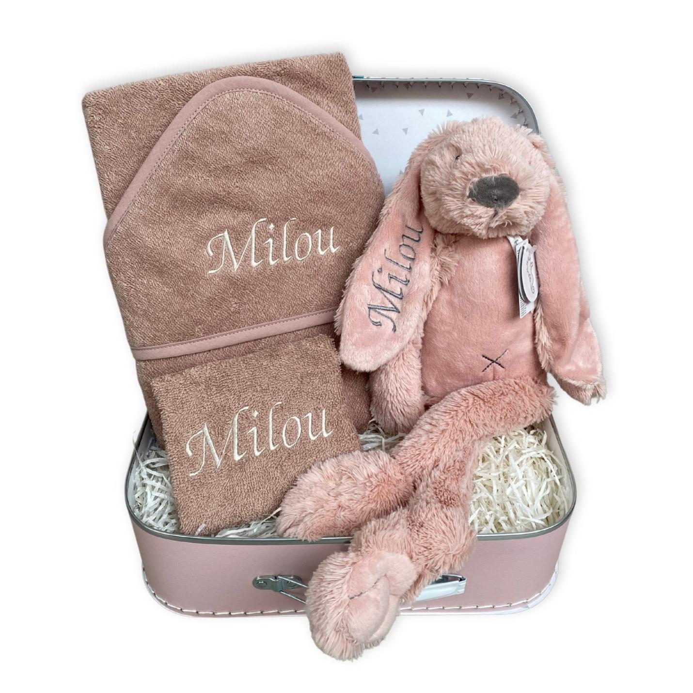 Kraamcadeau koffer Konijn Richie meisje | Happy Horse