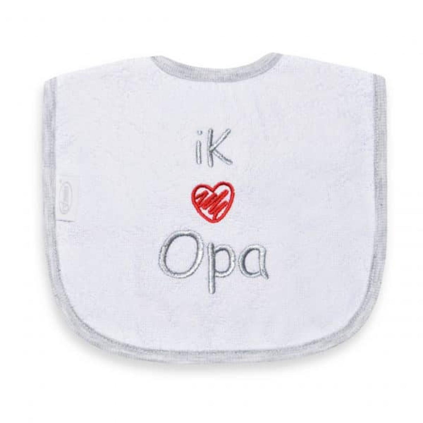 slab met tekst ik hartje opa