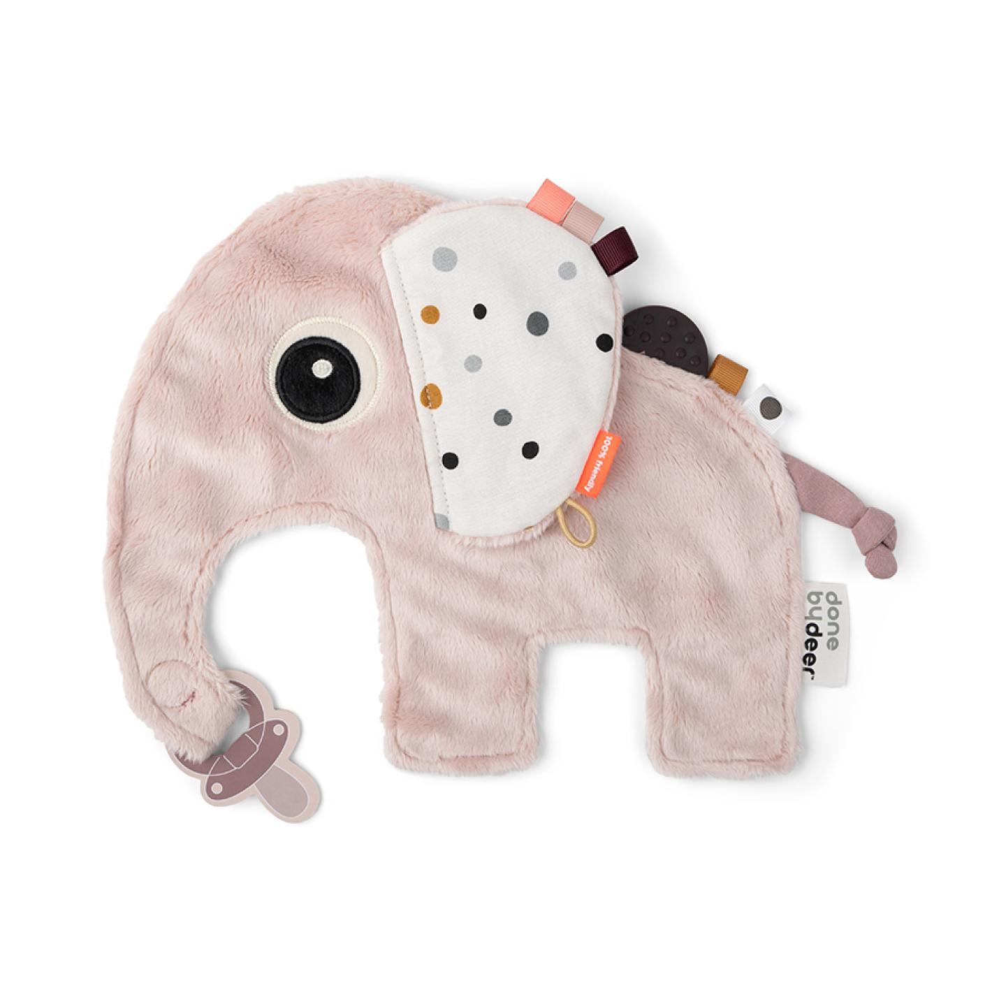 roze olifant speendoekje van done by deer cozy friend