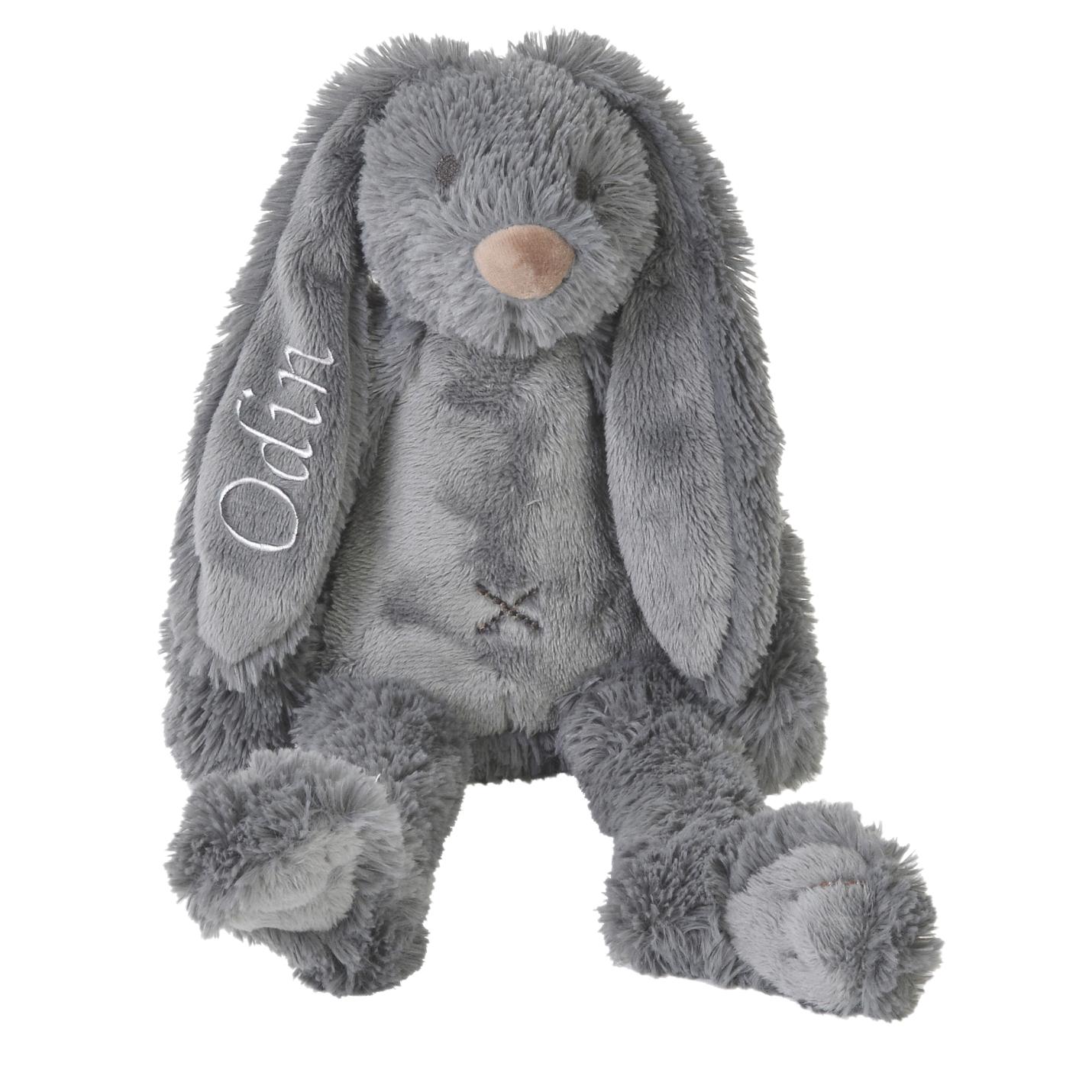 Knuffel konijn tiny richie happy horse donker grijs met naam