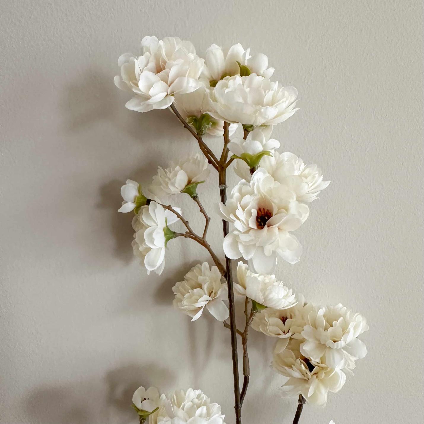 Zijde bloesemtak cream; Afbeelding: 2