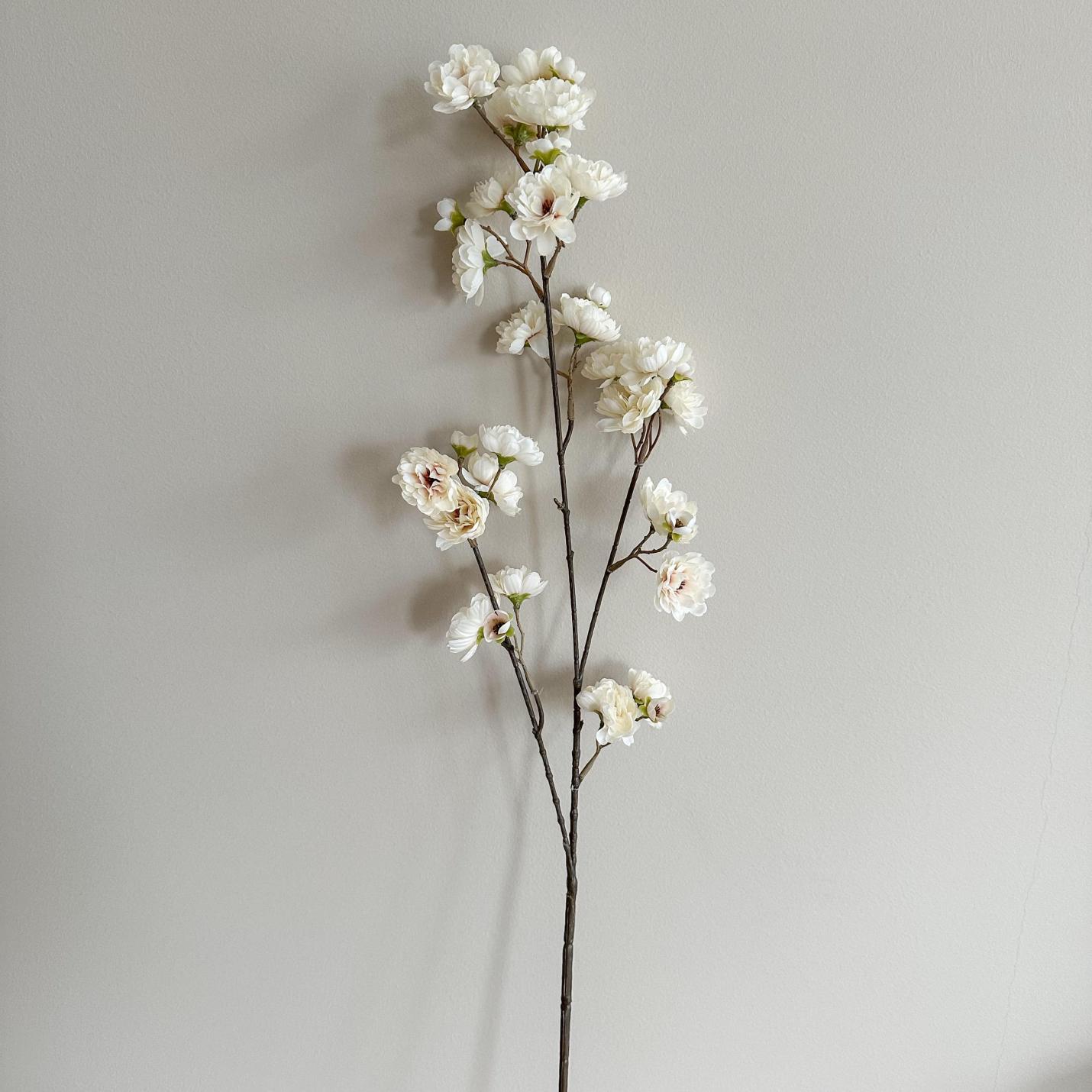 Zijde bloesemtak cream; Afbeelding: 3