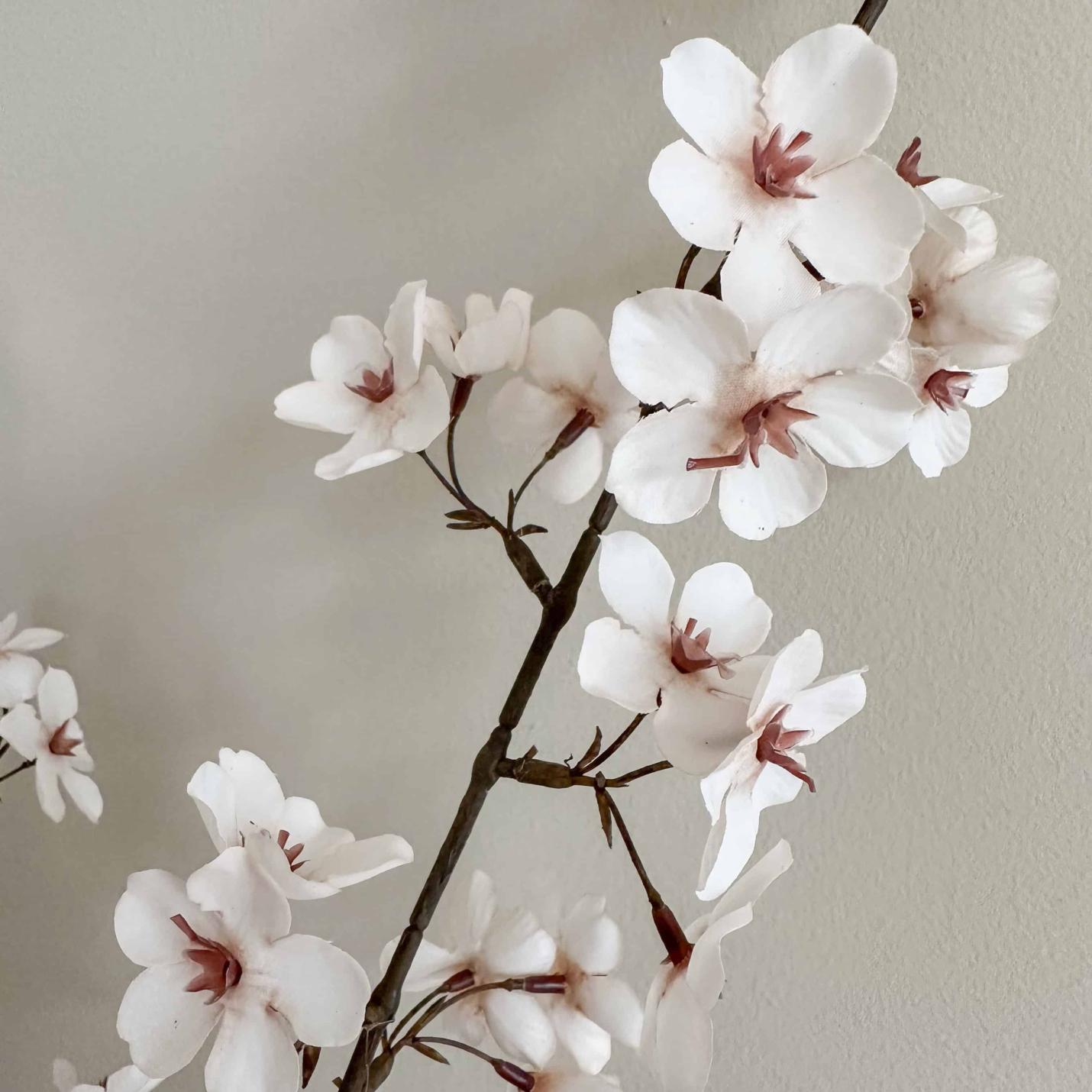 Zijde Japanse bloesemtak bruin creme; Afbeelding: 2