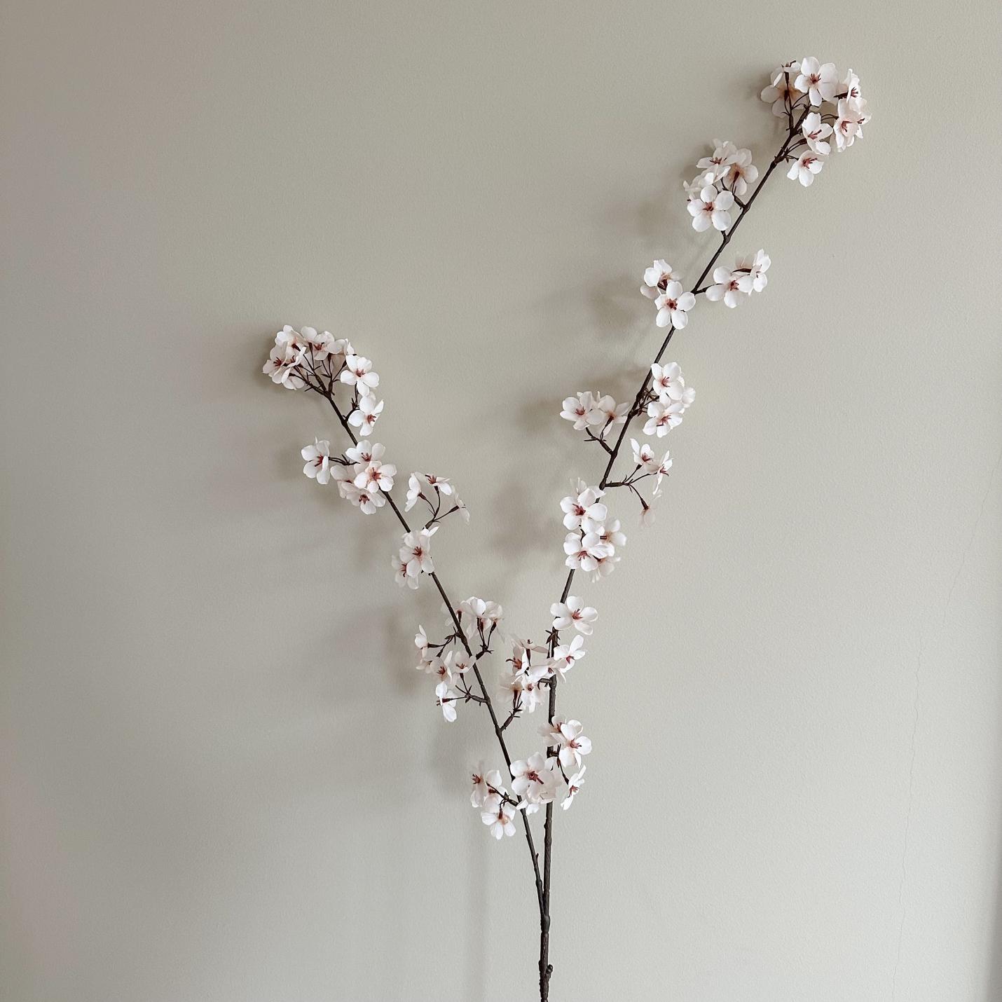 Zijde Japanse bloesemtak bruin creme
