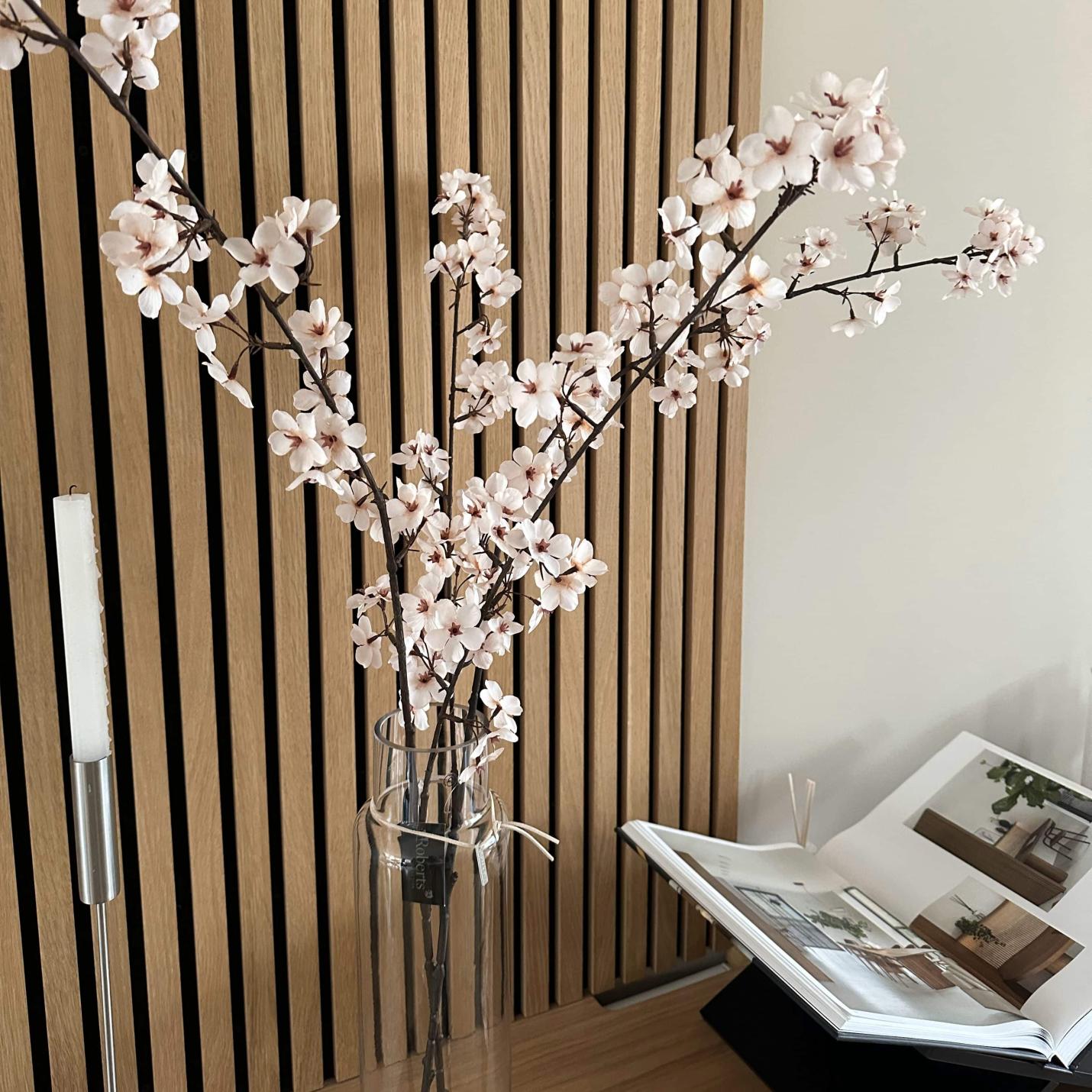 Zijde Japanse bloesemtak bruin creme; Afbeelding: 6