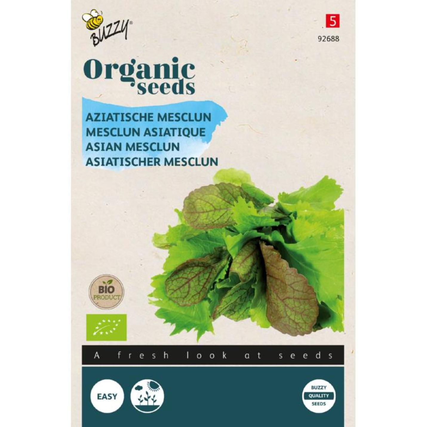 Buzzy® Organic Aziatische Mesclun zaden (BIO)