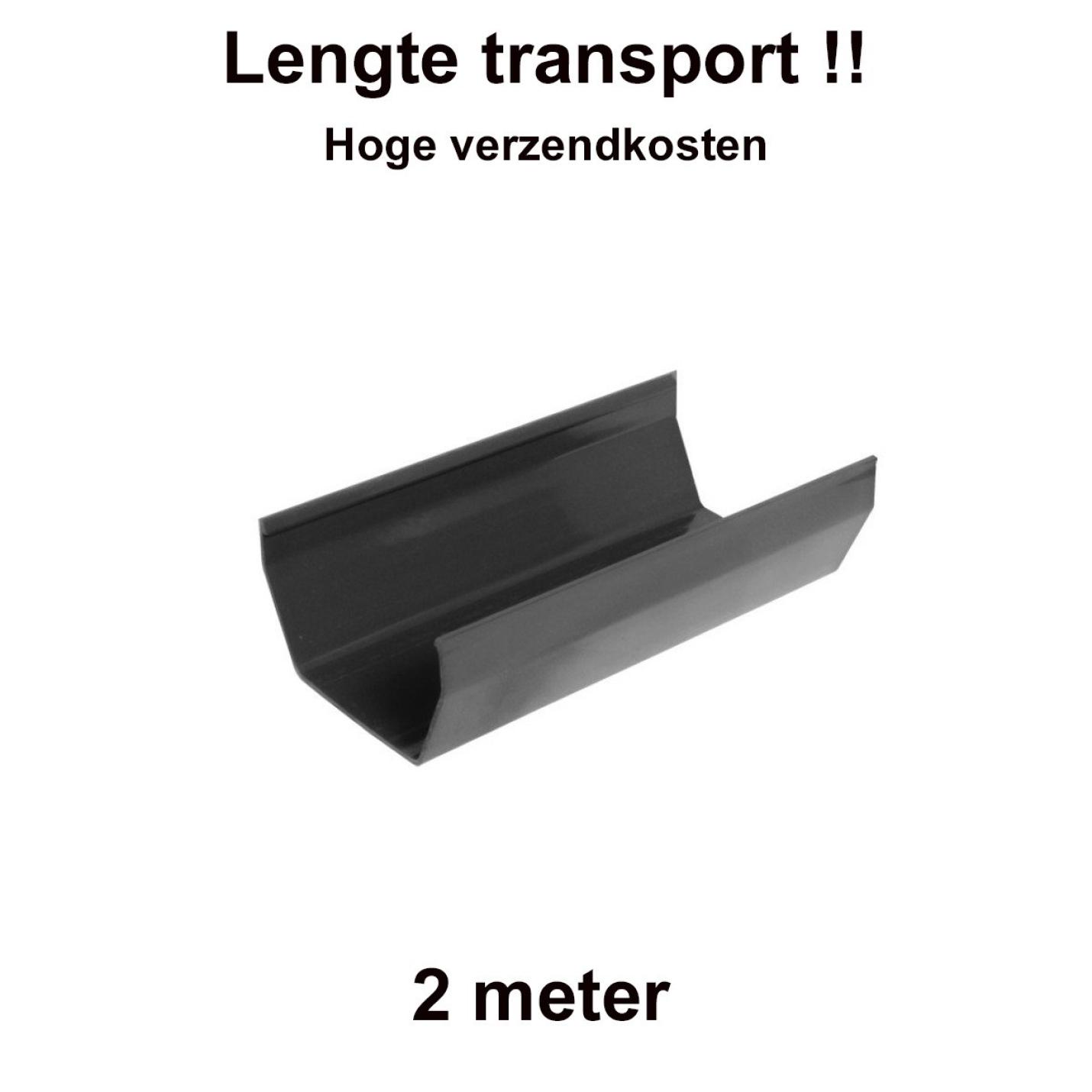 Square line dakgoot antraciet 2 meter
