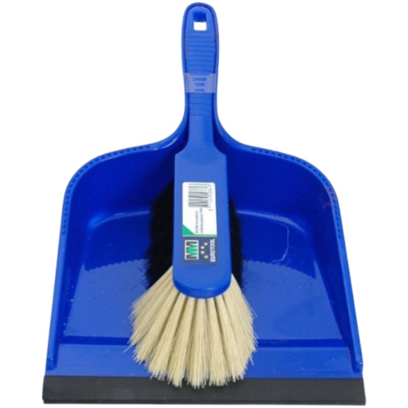 EuroTool Kunststof Veger en Blik MM - blauw