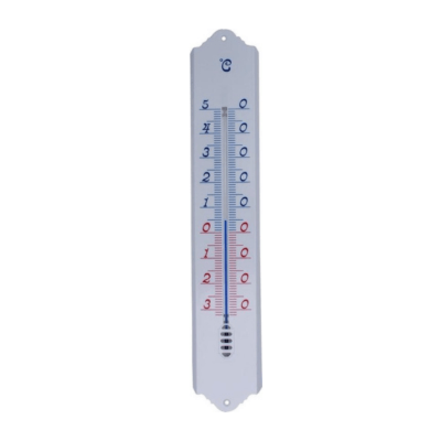 Nature Muurthermometer Kelvin 12 - Wit - 50 cm lang