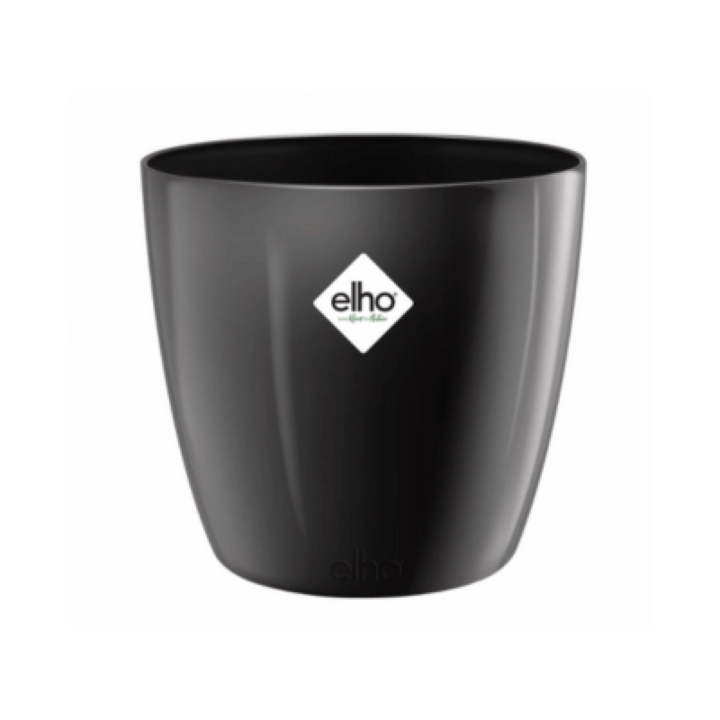 Elho Brussels Diamond Bloempot Rond Metallic Zwart - 18cm 