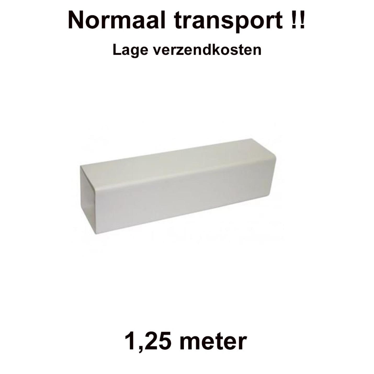 Square line halve regenpijp vierkant 65mm 1.25 meter - Wit