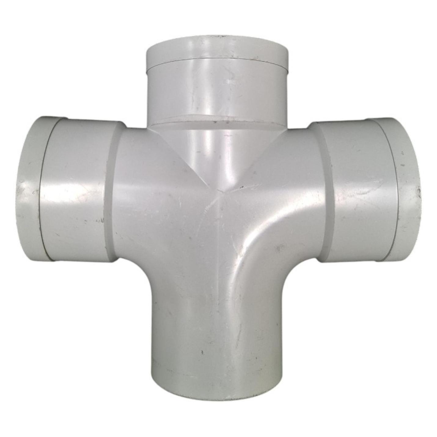 PVC 75 mm DUBBEL T-STUK 90° 3 X LIJM - spie