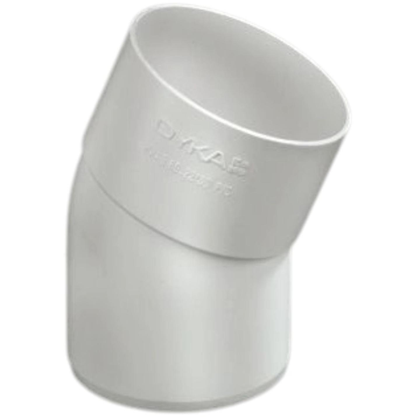 PVC HWA Bocht Wit mof-spie - 80mm bocht 22°