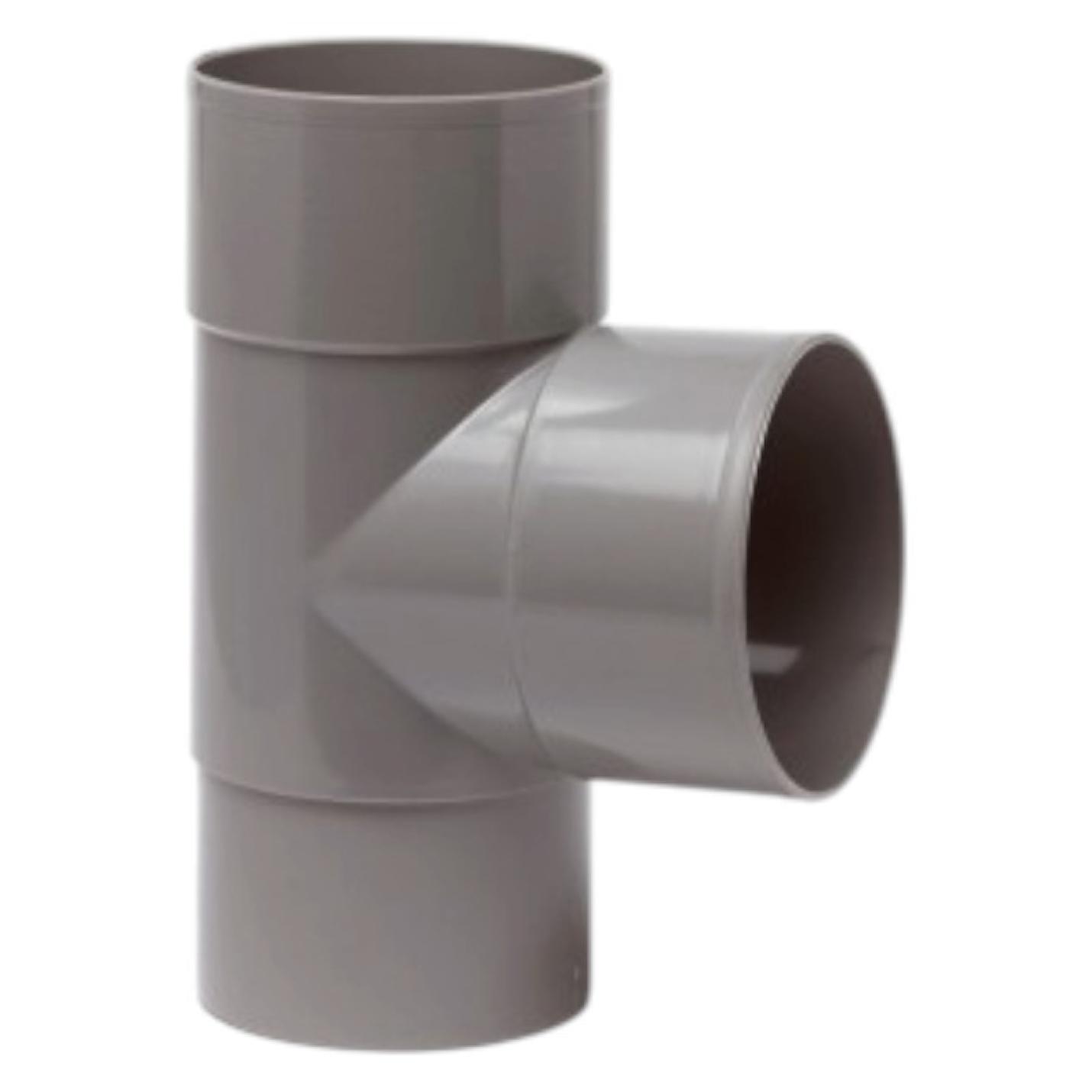 PVC 80 mm T-stuk 90° 2 x LV - verjongde  HWA