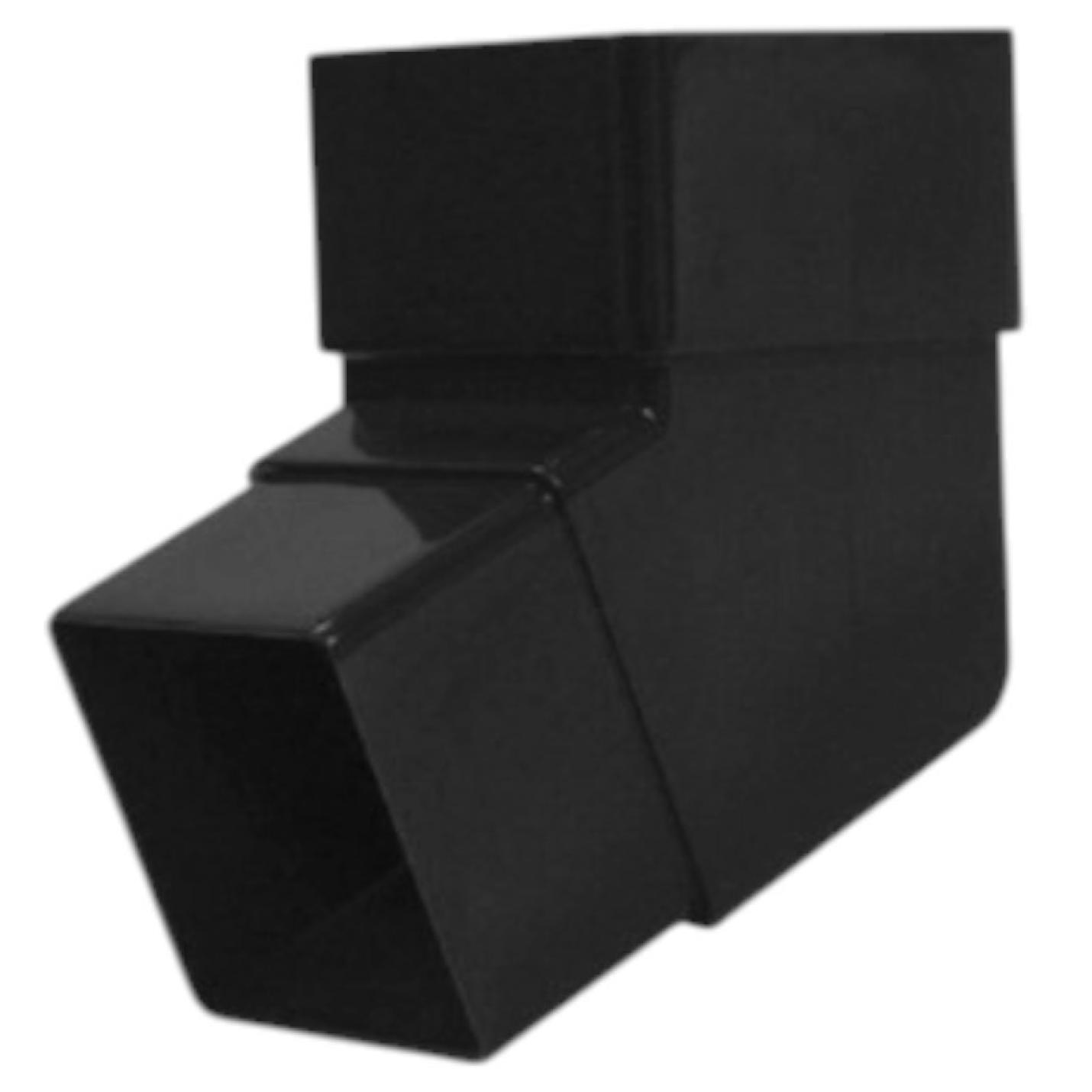 Regenpijp vierkant bocht 112 graden zwart 65mm